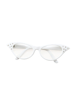 Glasses, White, Forum, Accessories, One Size, Front