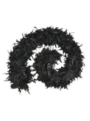 Feather Boa, Black, Forum, Accessories, One Size, Front