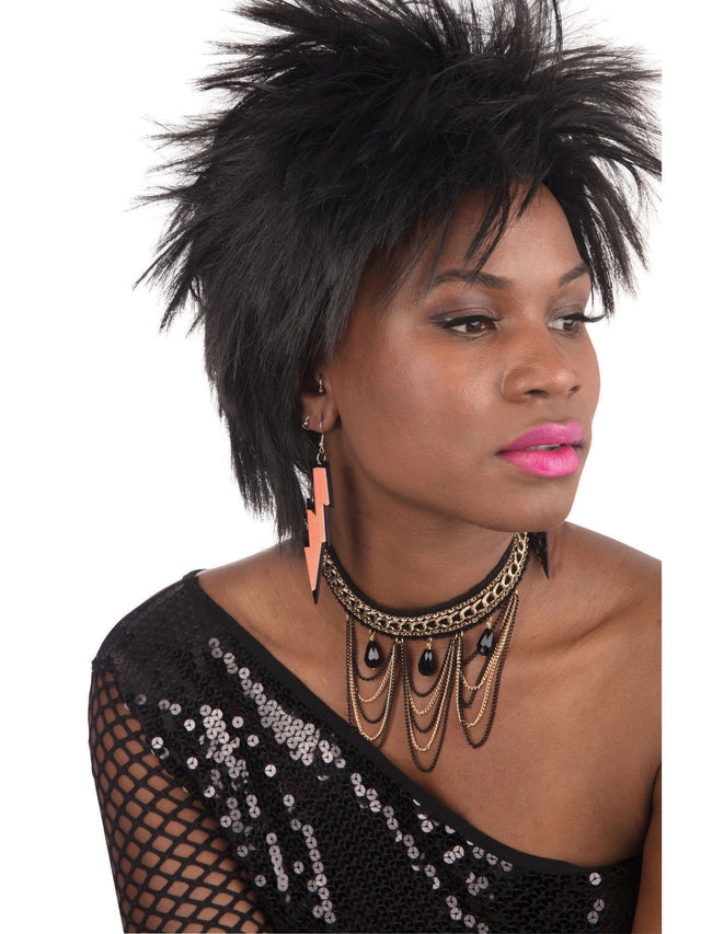 80's Rave Earrings - Orange