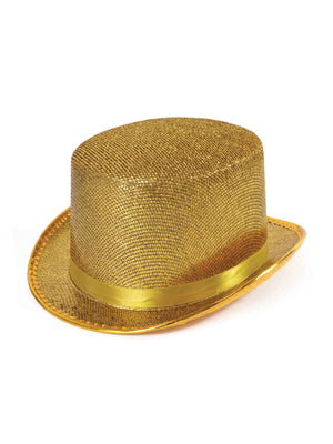Top Hat, Gold, Top Hat, Hats, One Size, Front