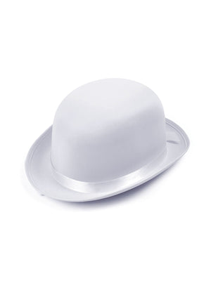 Bowler, White, Forum, Hats, One Size, Front