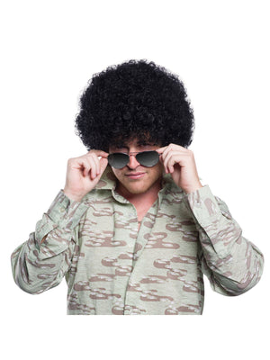 Black Afro, Black, Forum, Wigs, One Size, Front