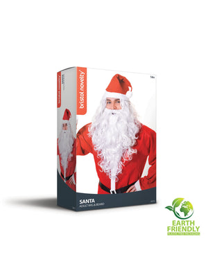Santa, White, Forum, Wigs, One Size, Back
