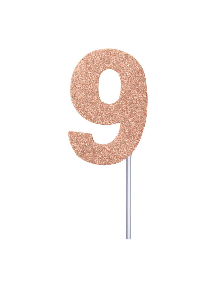 Cake Topper, Rose Gold, Forum, Party, One Size, Front