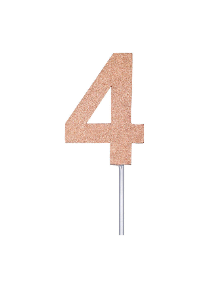 Cake Topper, Rose Gold, Forum, Party, One Size, Front