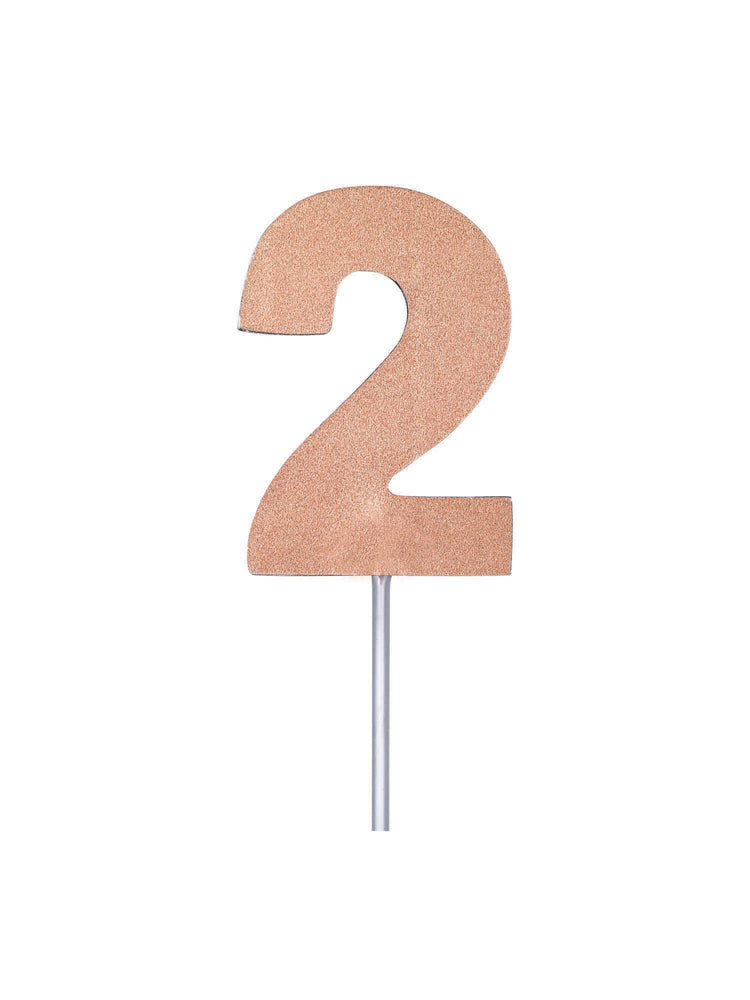 Cake Topper, Rose Gold, Forum, Party, One Size, Front
