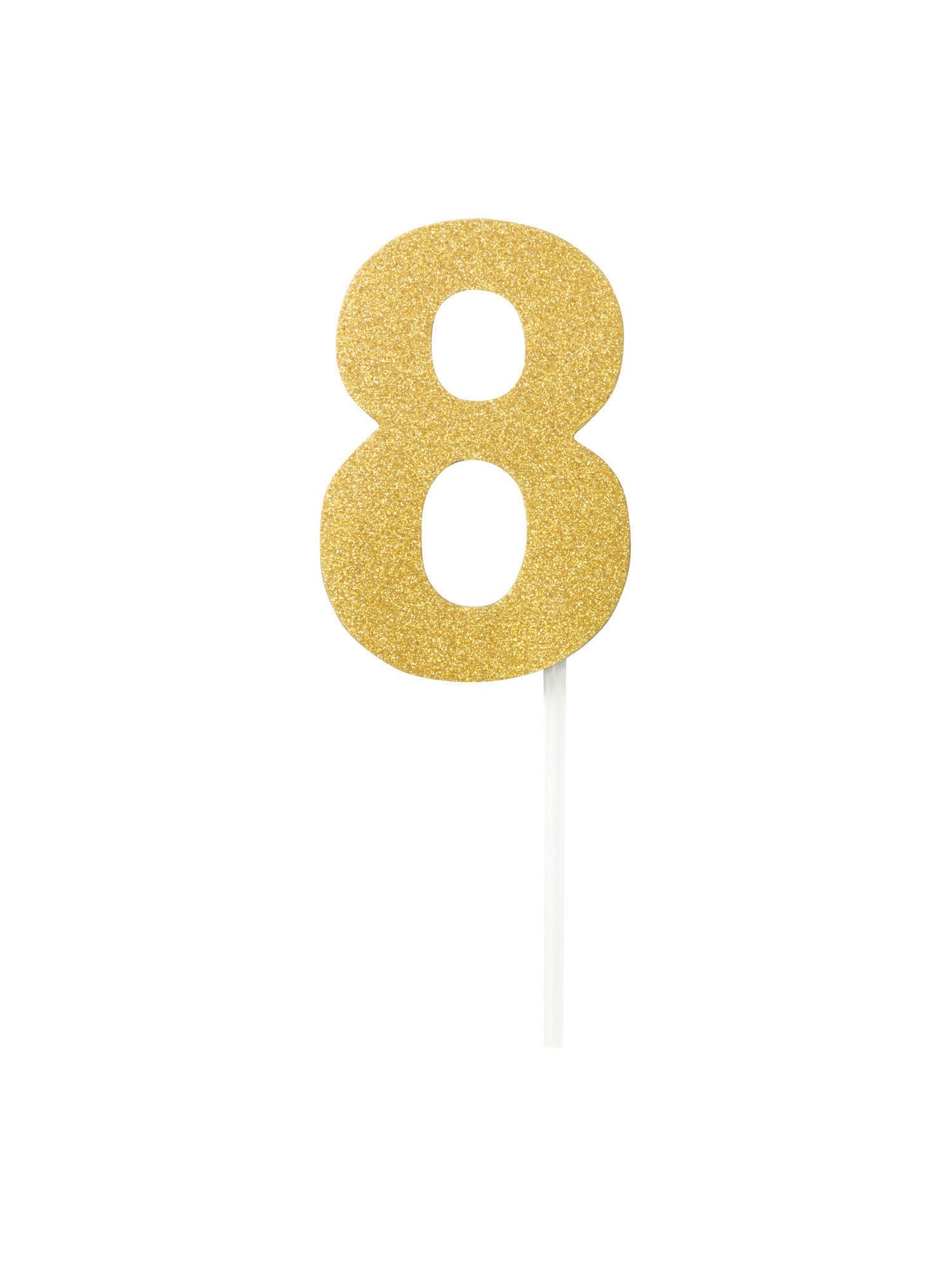 Cake Topper, Gold, Forum, Party, One Size, Front