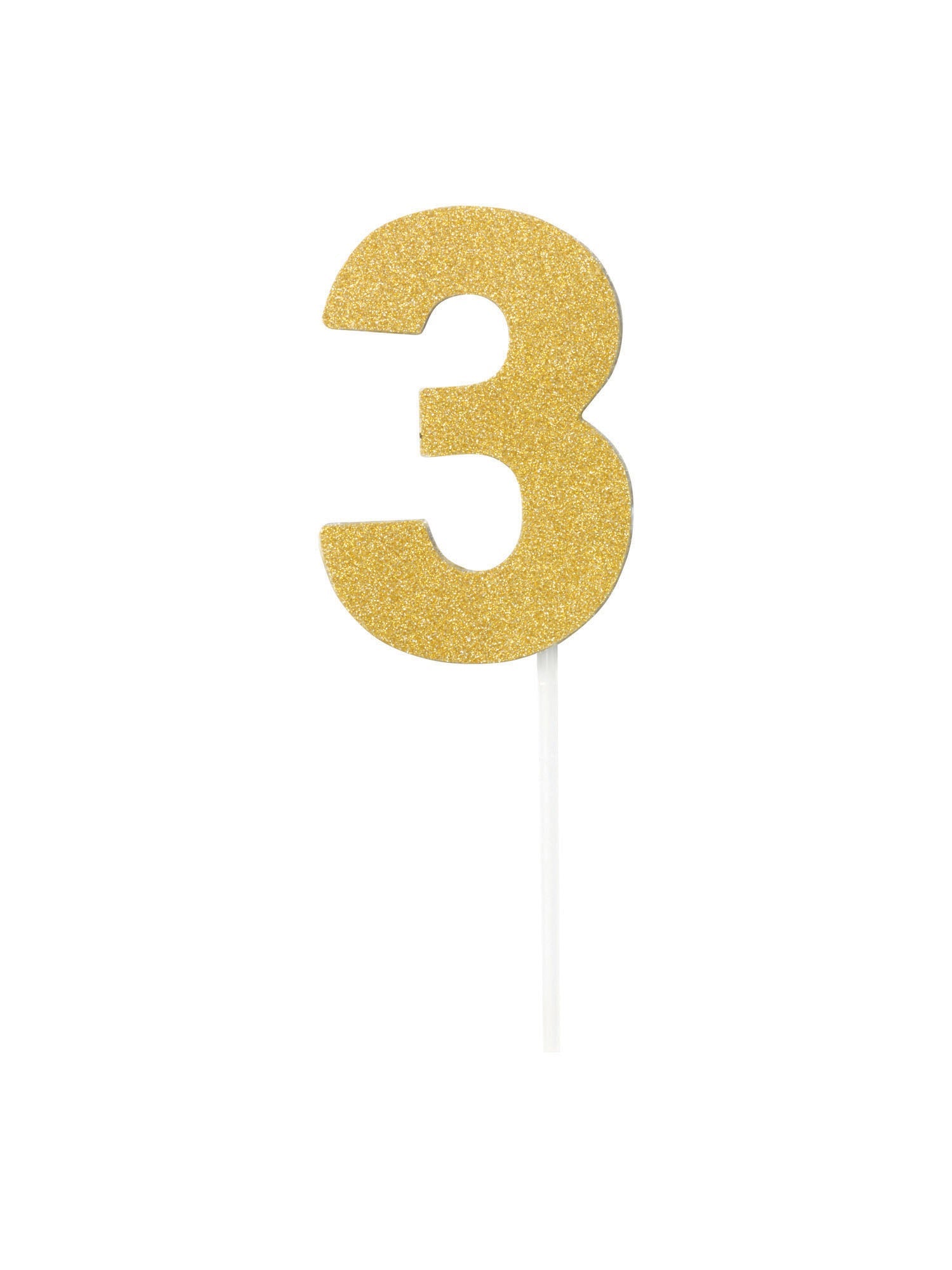 Cake Topper, Gold, Forum, Party, One Size, Front