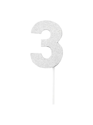 Cake Topper, Silver, Forum, Party, One Size, Front