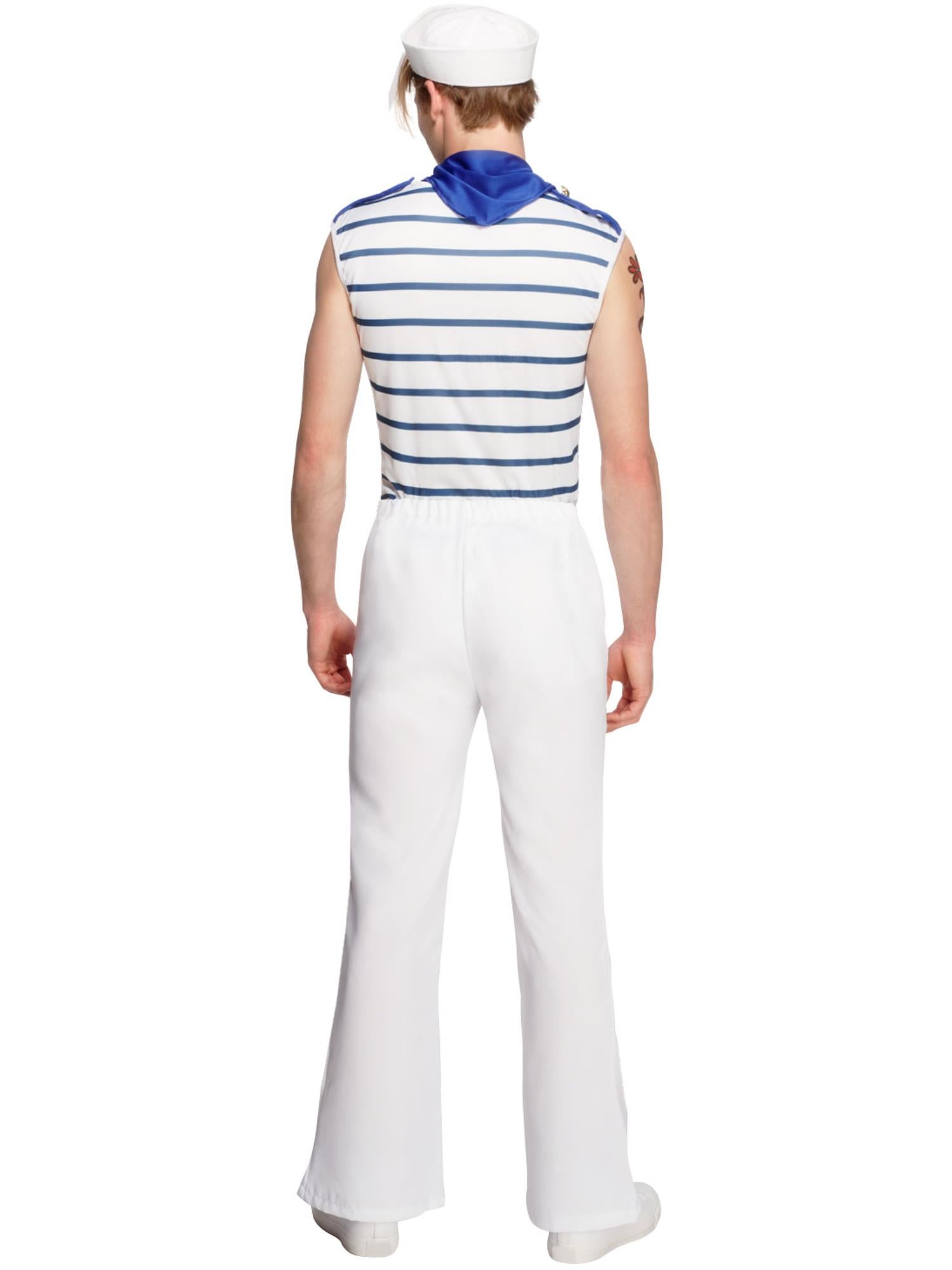 Fever Male French Sailor Costume, White