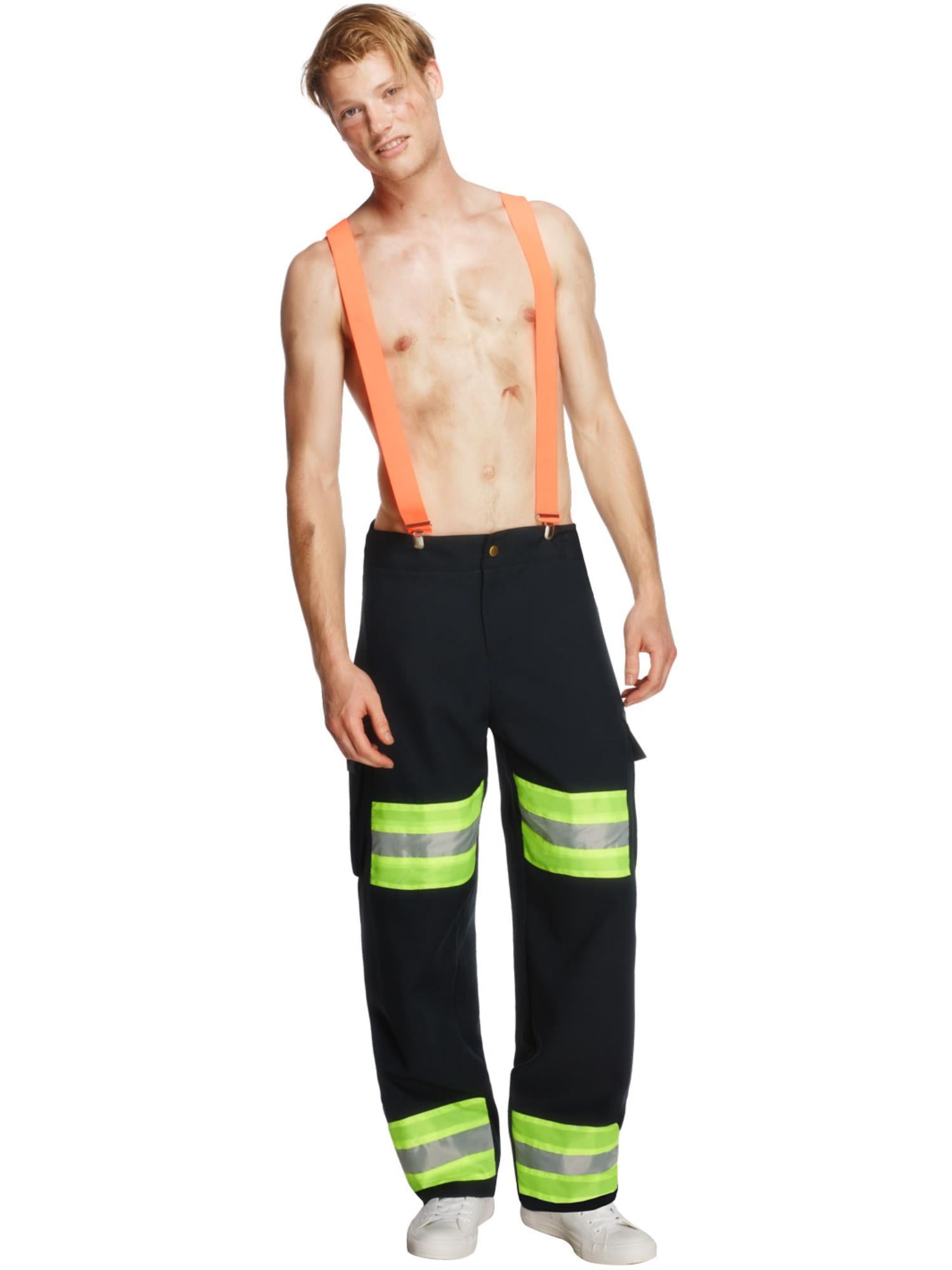Fever Male Firefighter Costume, Blue