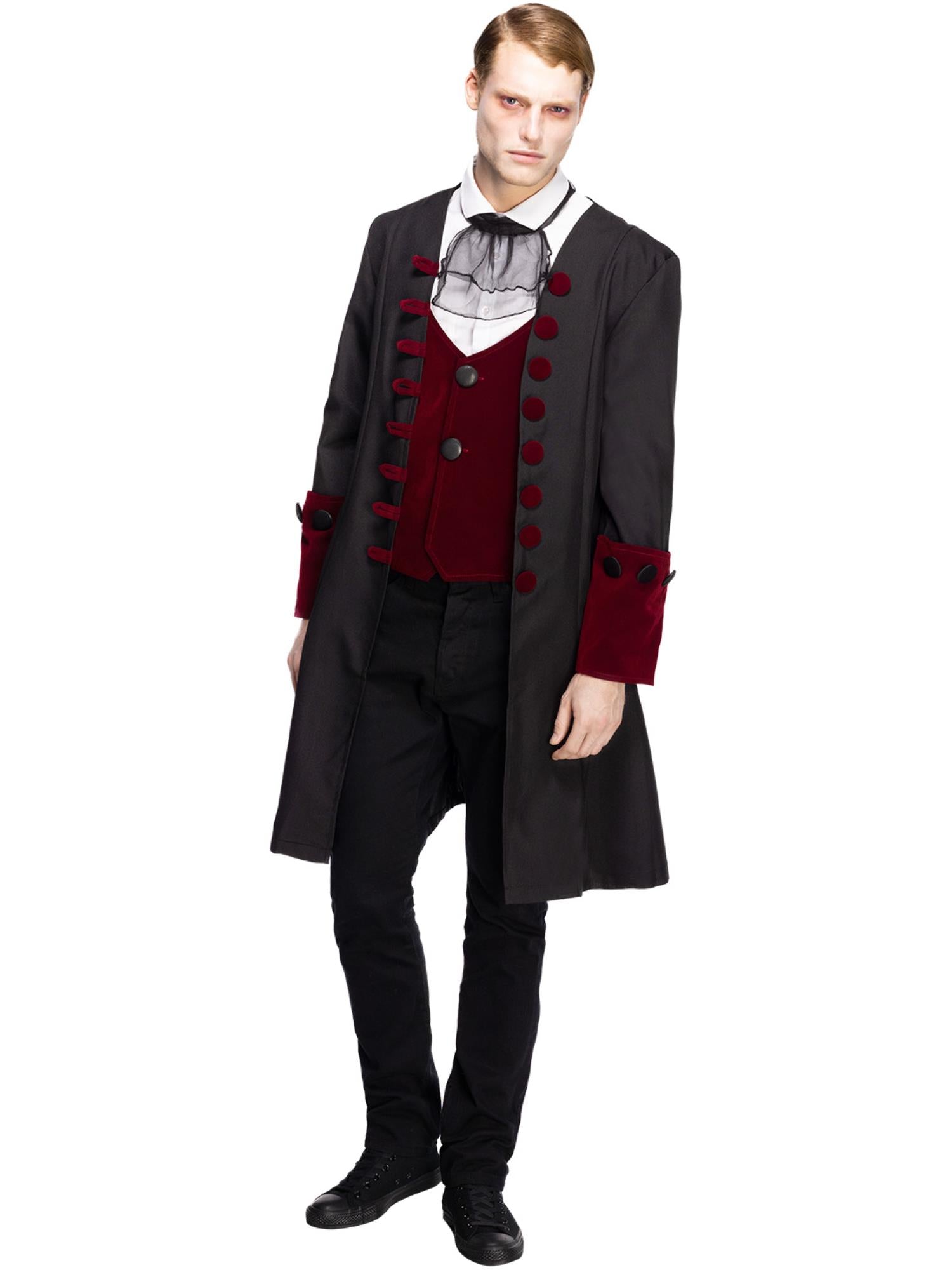 Male Fever Gothic Vamp Costume, Black