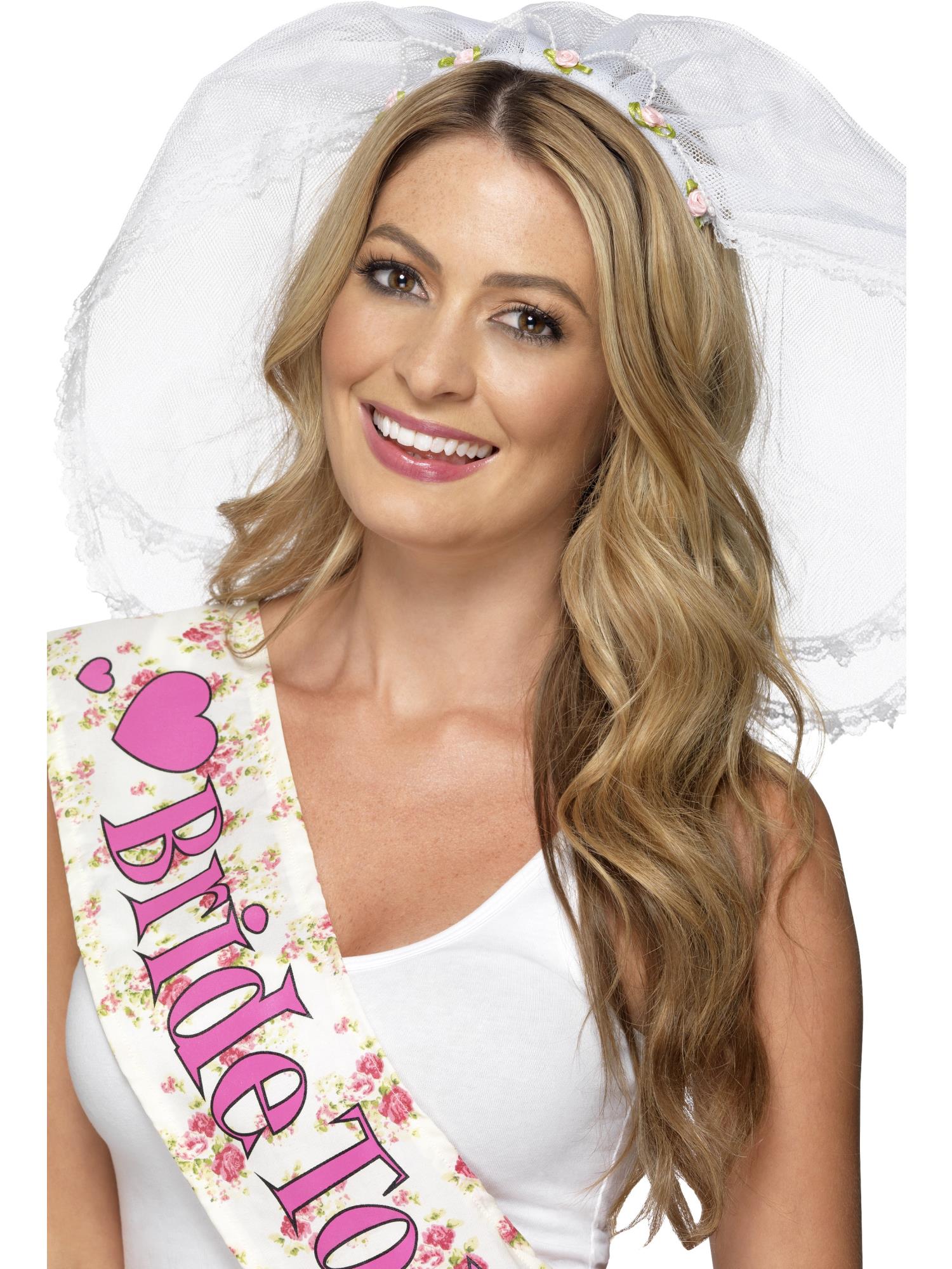 Hen Night Veil, White