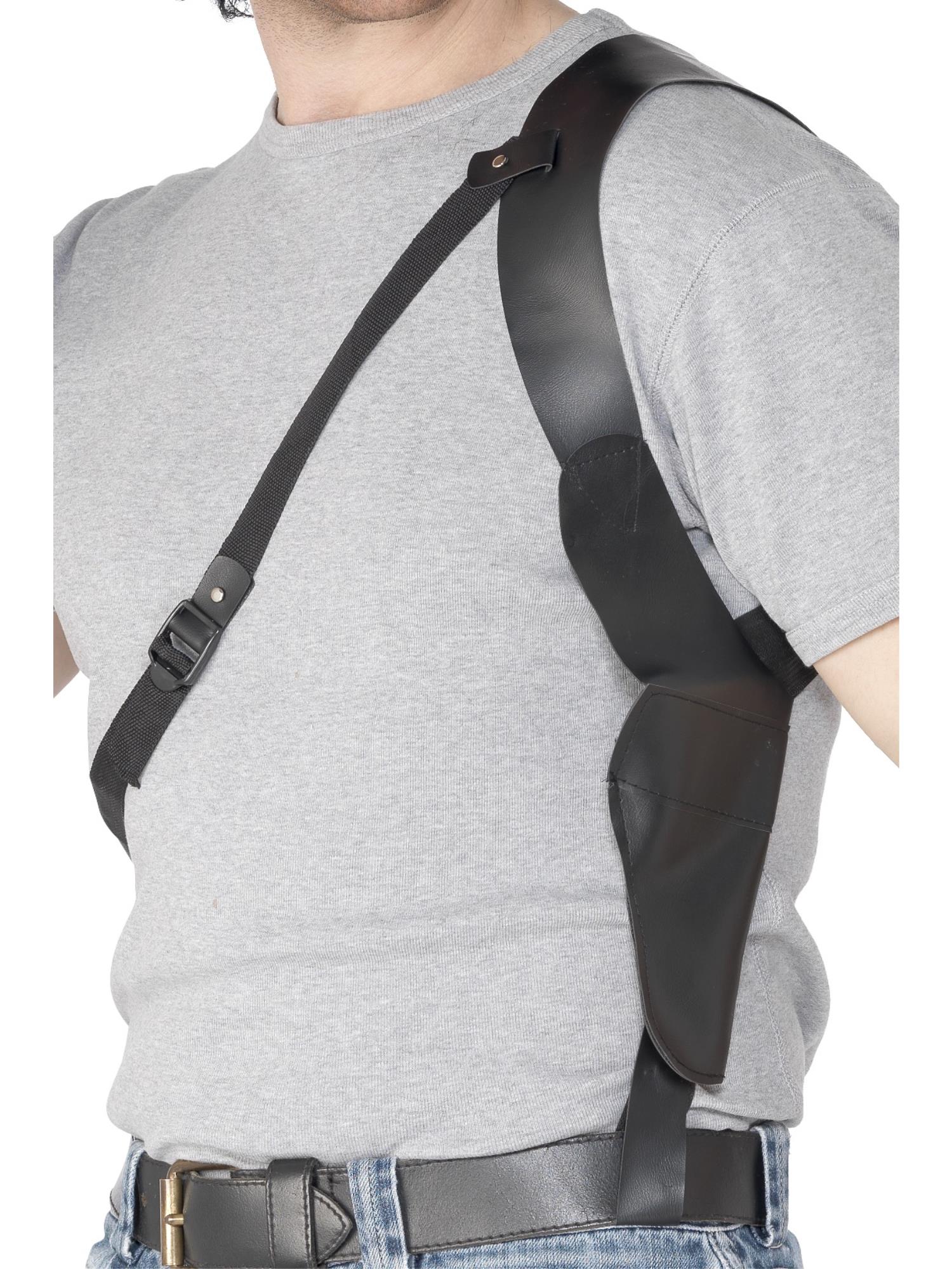 Leather Look Shoulder Holster, Black