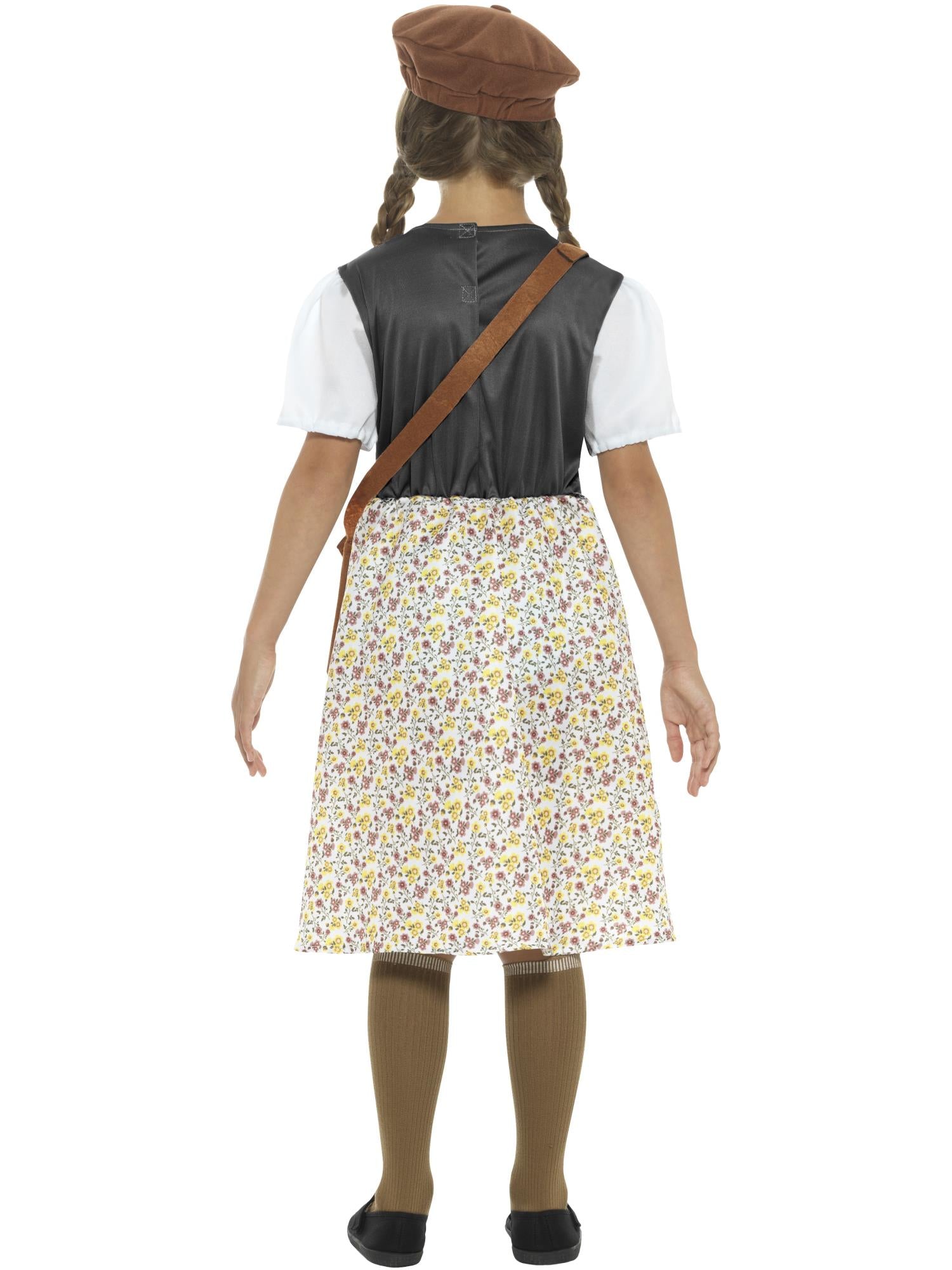 Evacuee School Girl Costume, Grey