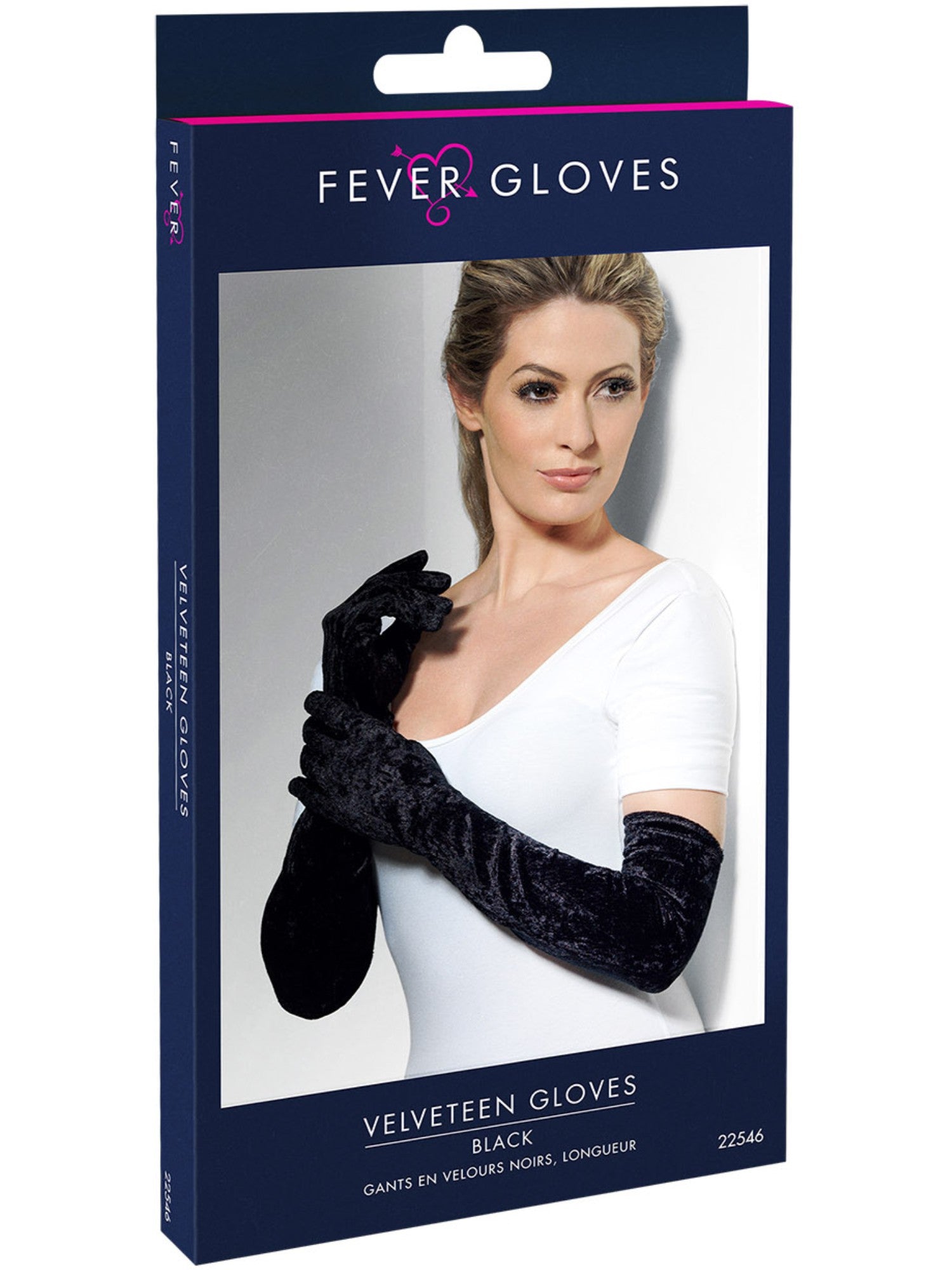 Velveteen Gloves, Black