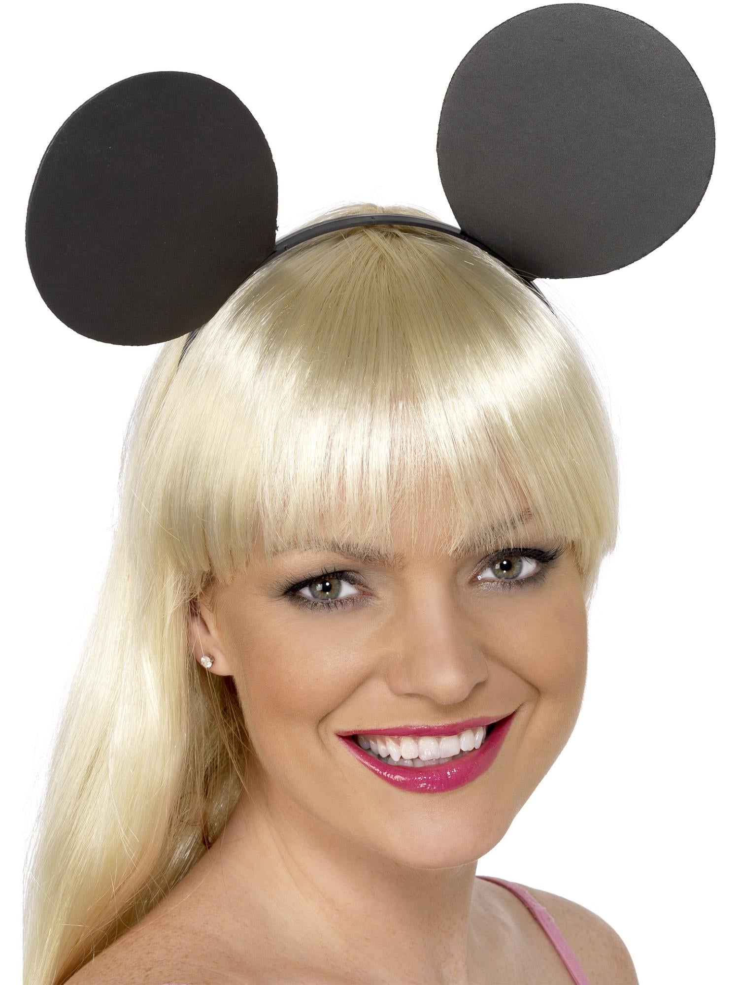 Mouse Ears on Headband, Black