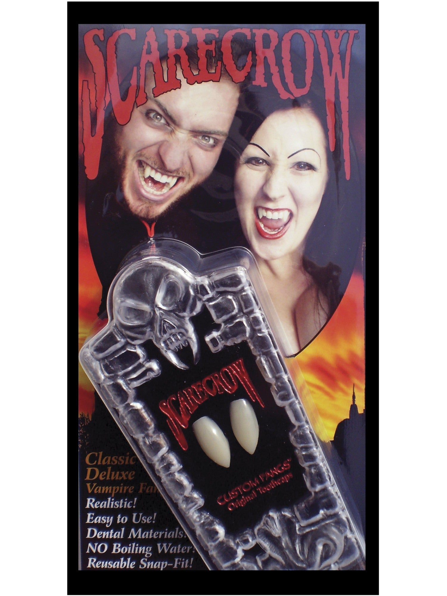 Scarecrow Deluxe Classic Vampire Fangs, White
