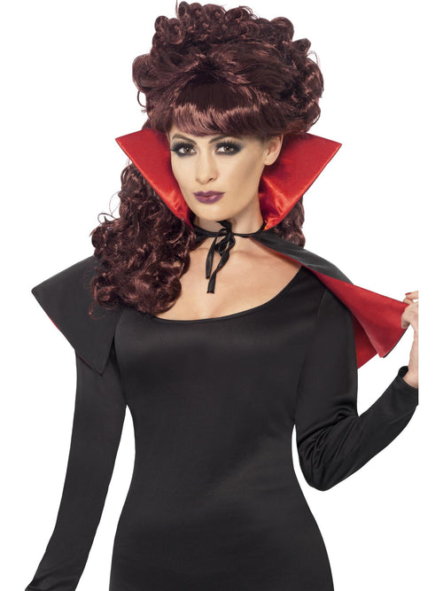 Mini Vamp Cape, Black & Red