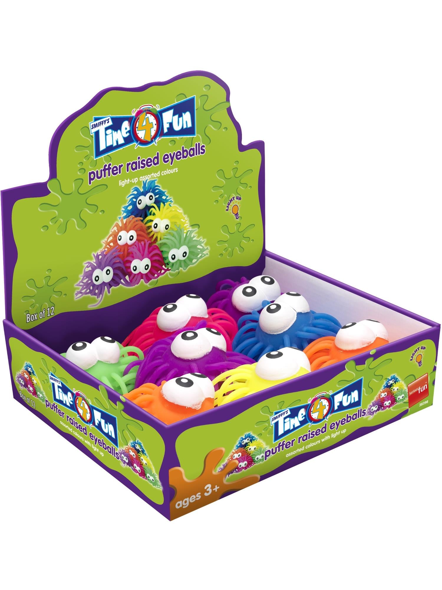 Puffer Ball, Two Tone Raised Eyeball, Light Up