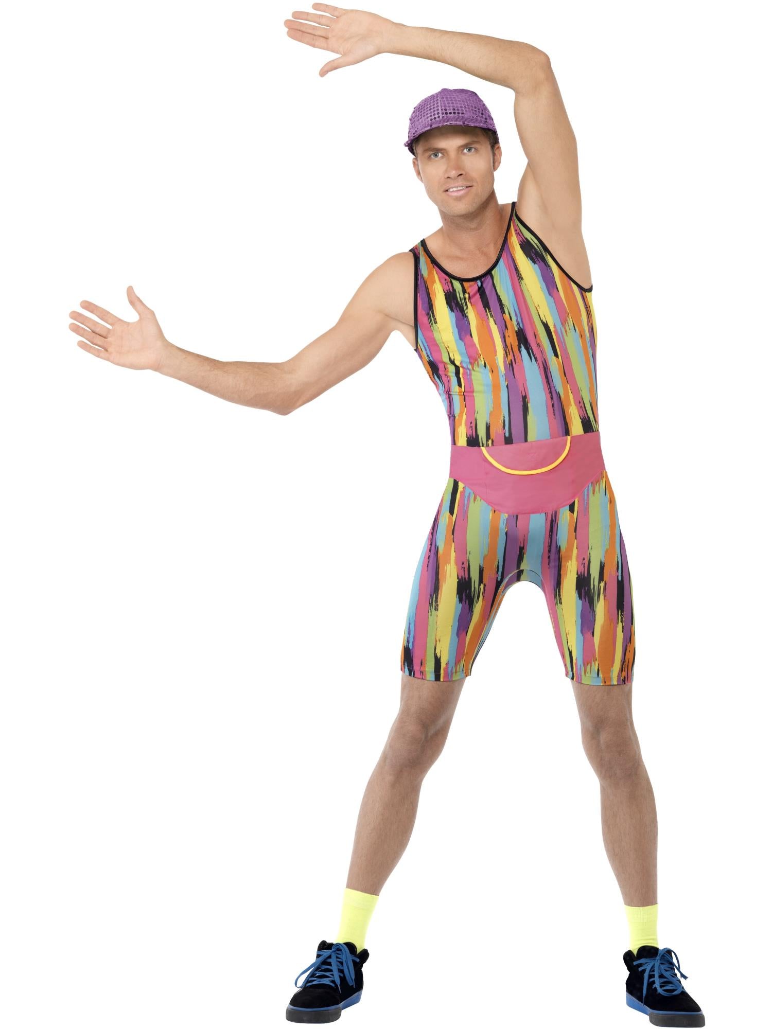 Aerobics Instructor Costume, Multi-Coloured