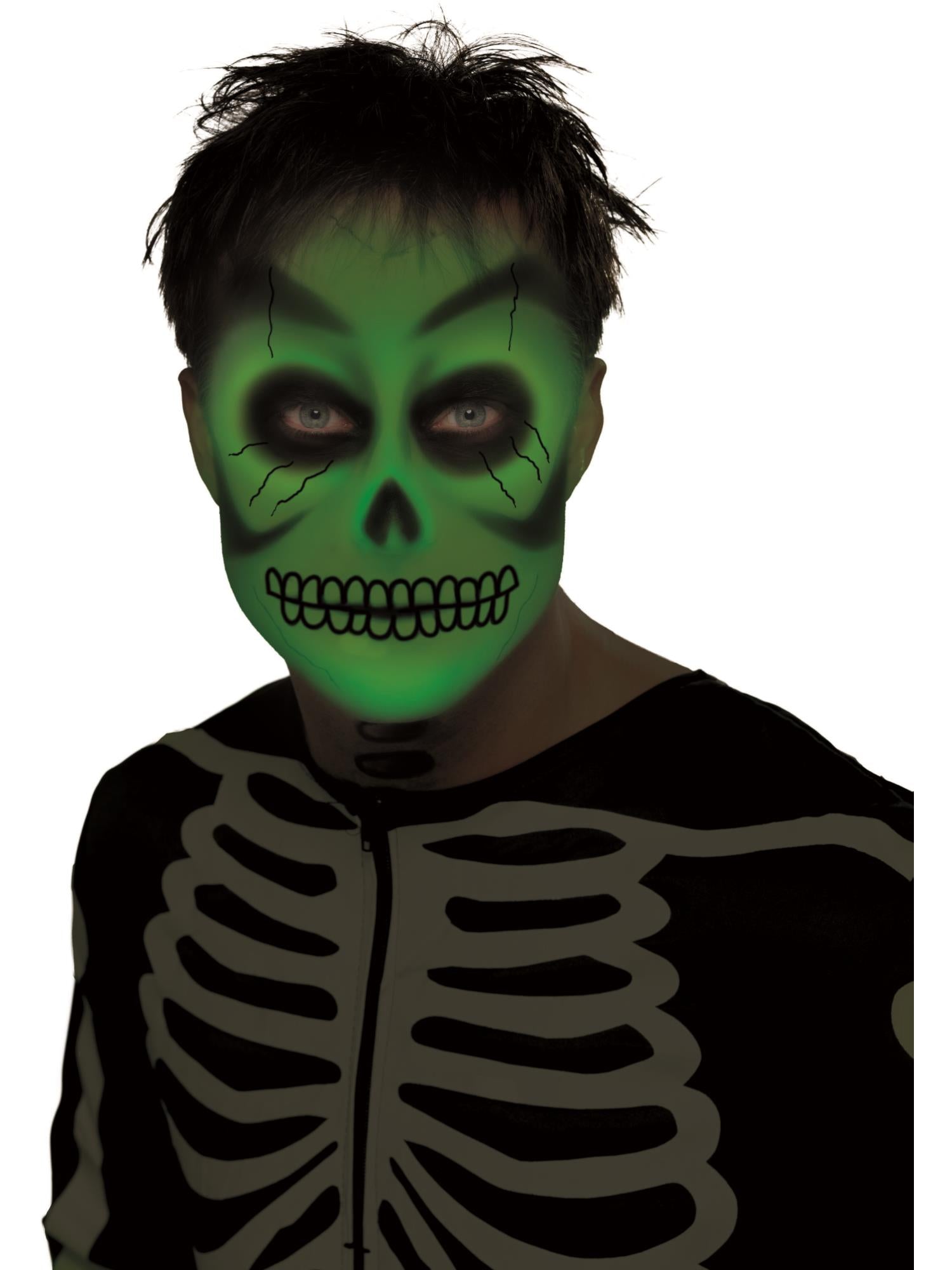 Smiffys Make-Up FX, Aqua Cream Make Up, Glow in th