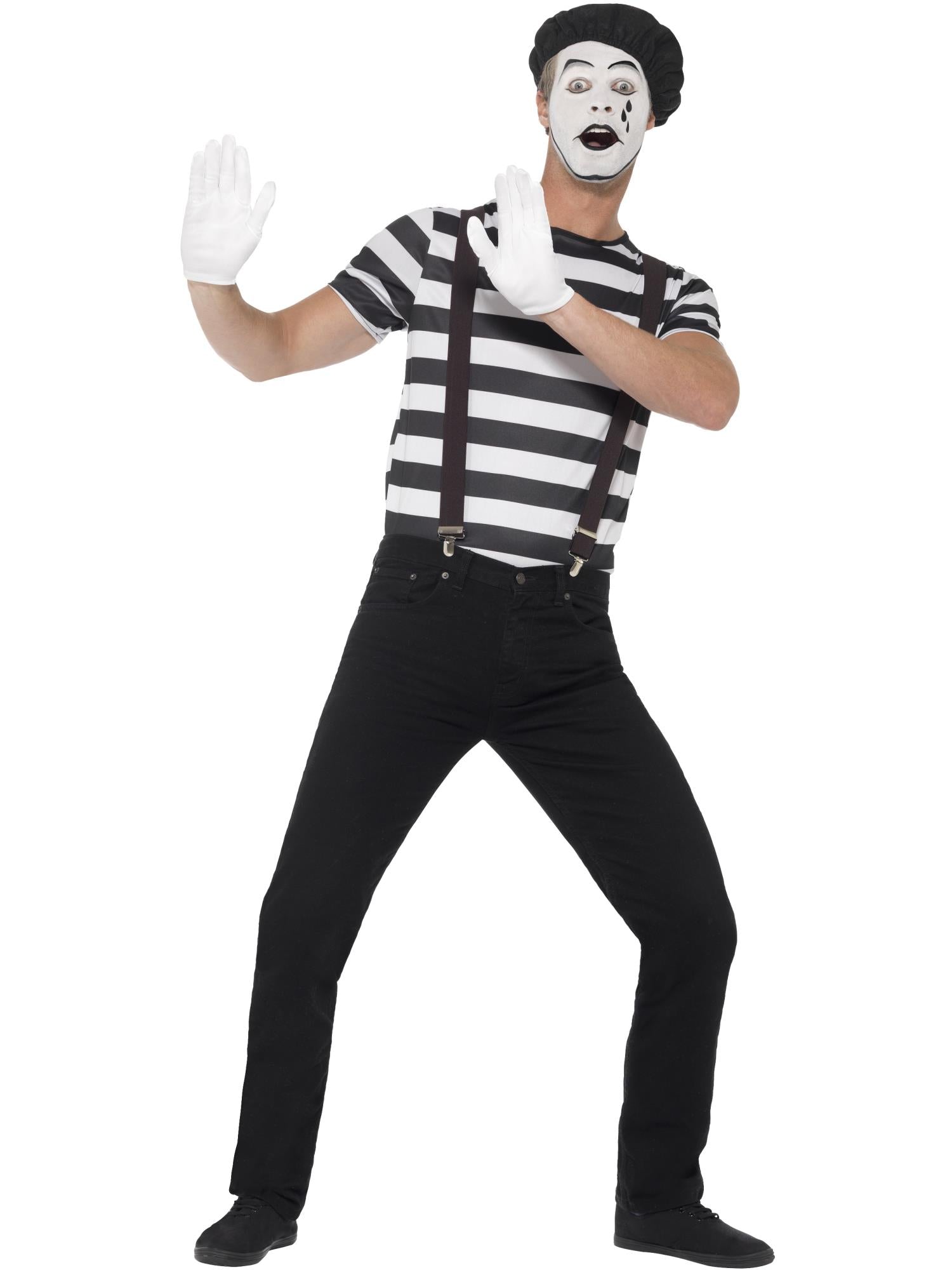 Gentleman Mime Artist Costume, Black