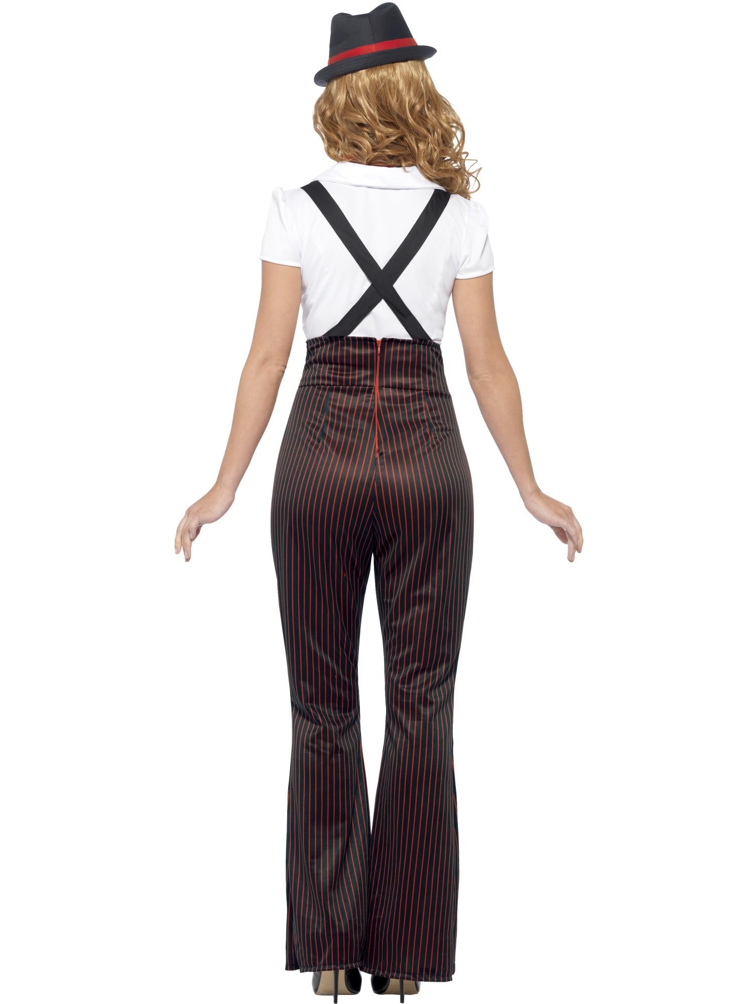 Glam Gangster Costume, Black & Red