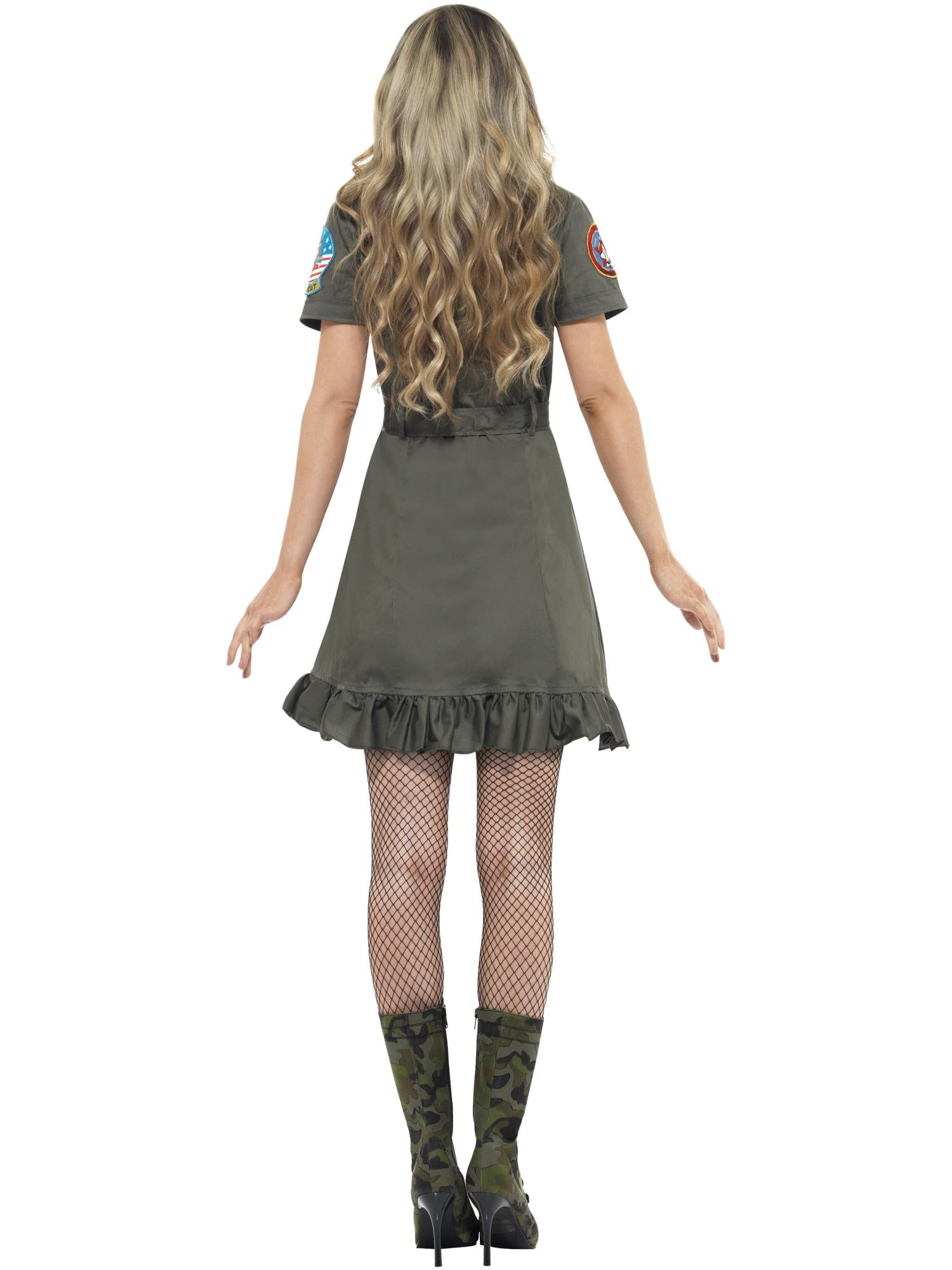 Top Gun Deluxe Ladies Costume, Green