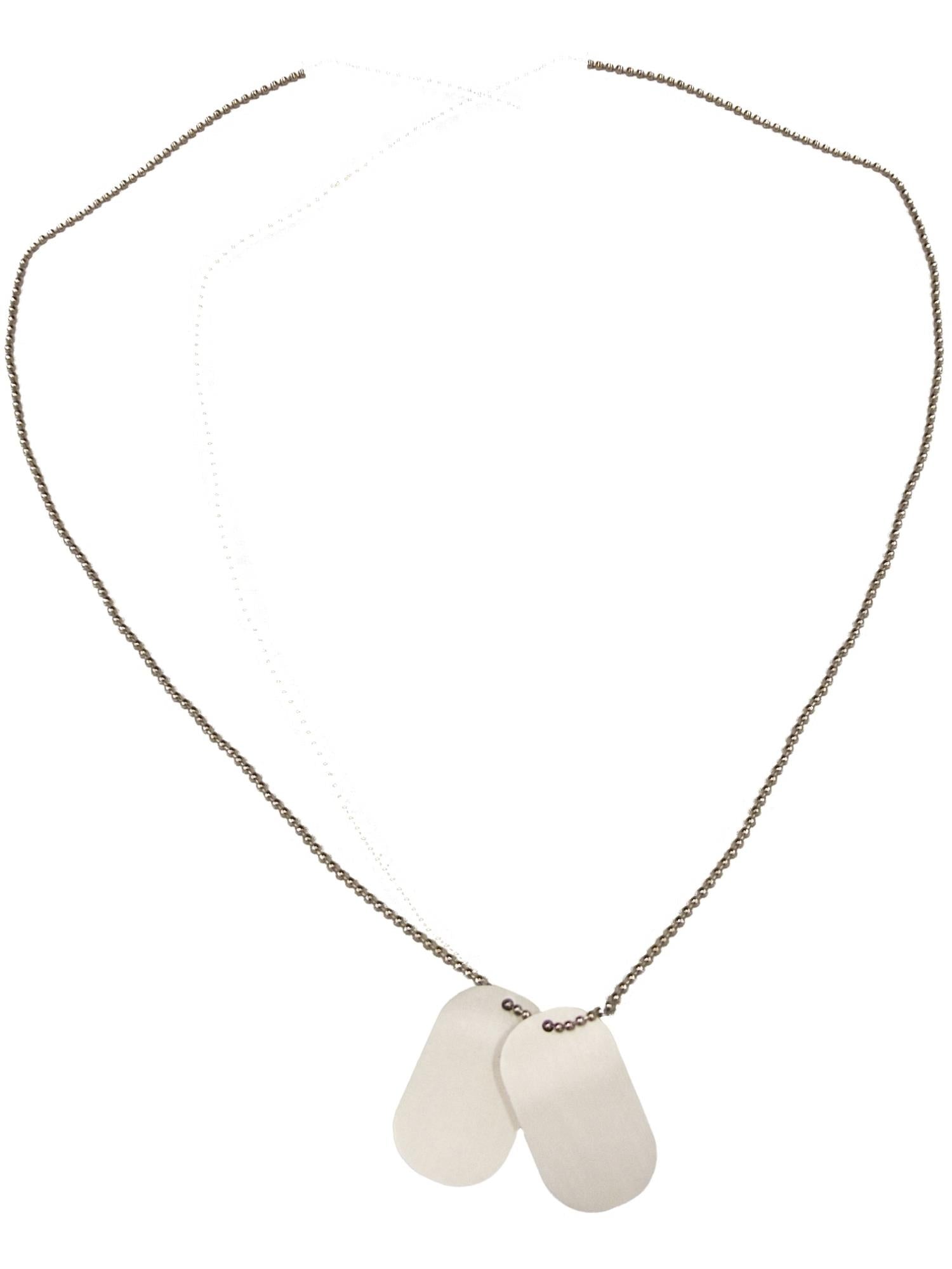 Dogtags on Chain, Silver