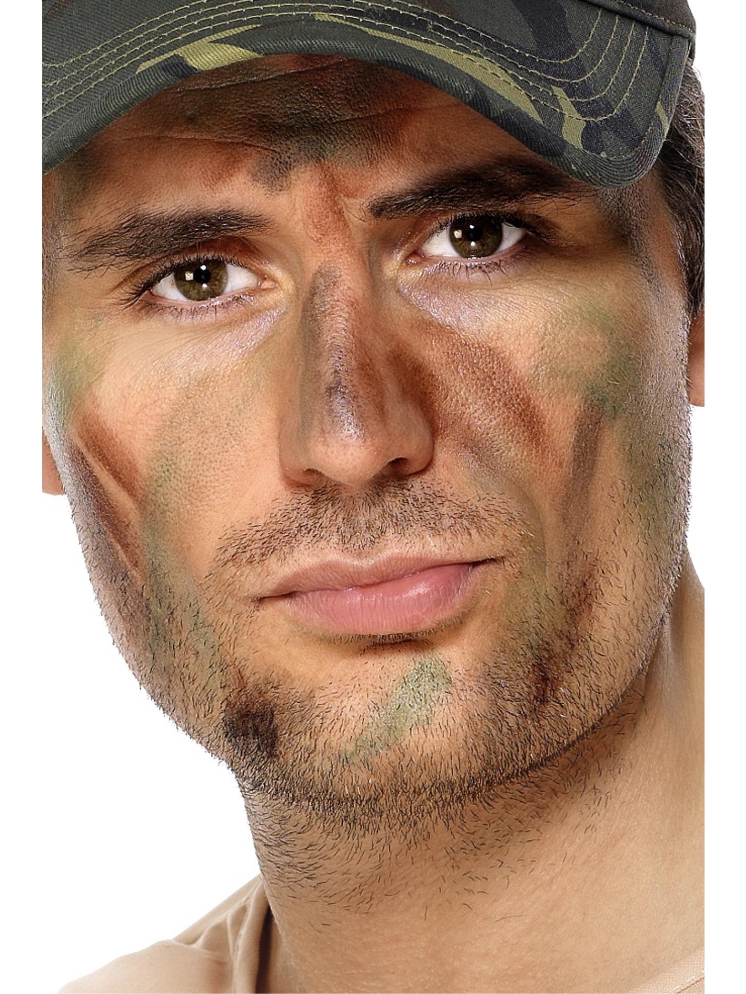 Smiffys Make-Up FX, Army Camouflage Kit, Grease,