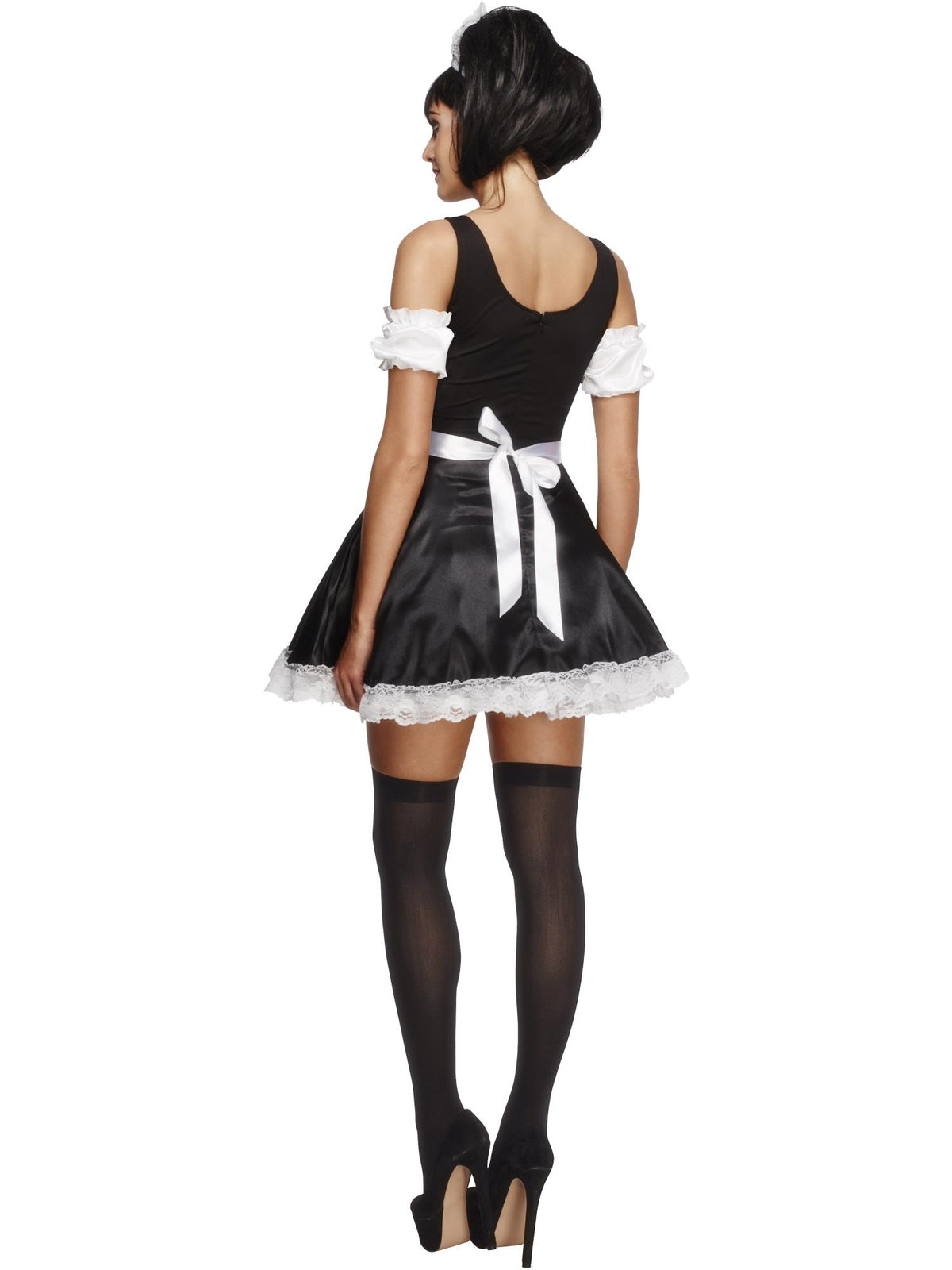 Fever Flirty French Maid Costume, Black