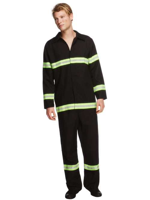Fever Fireman Costume, Black