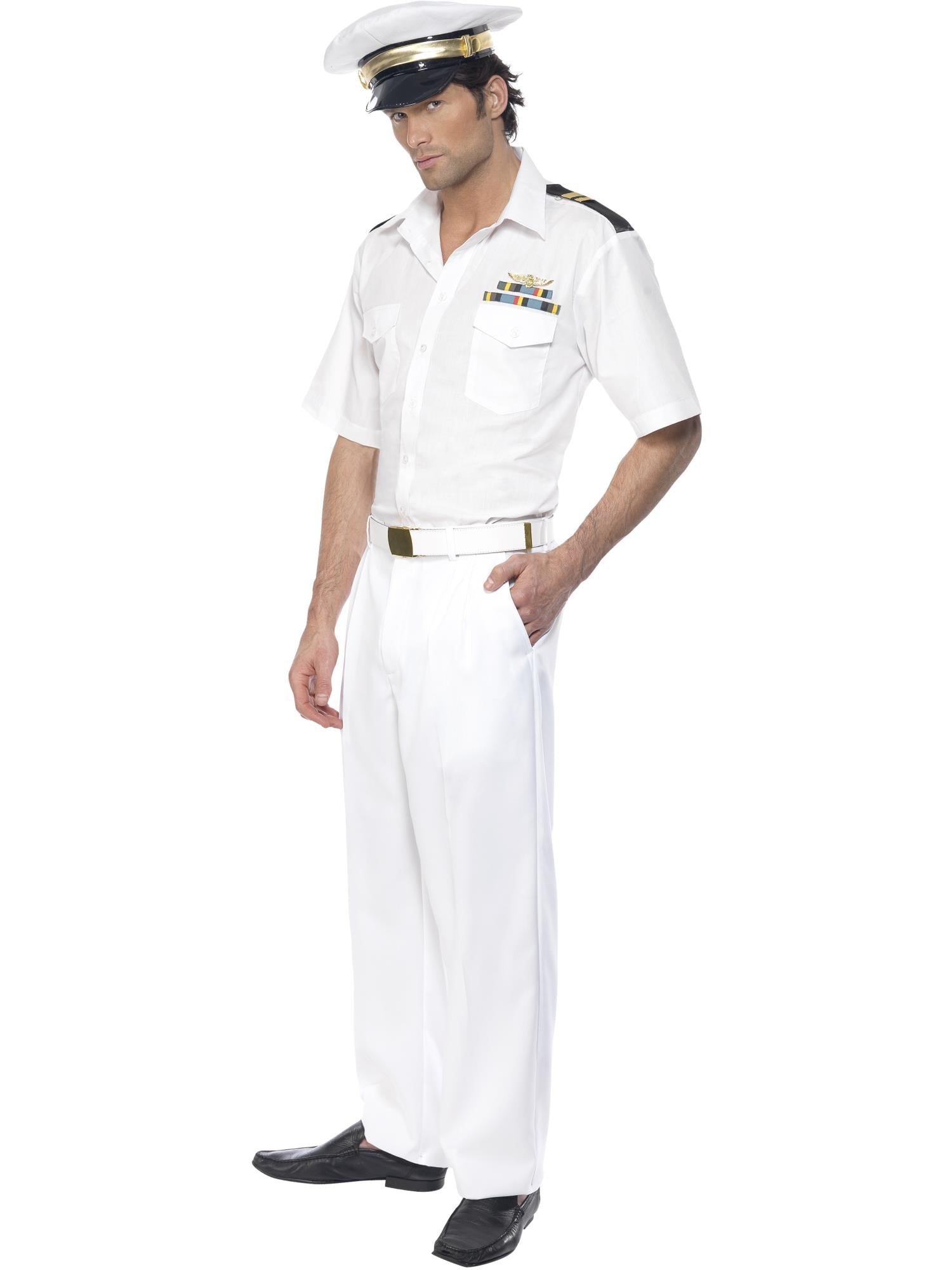 Top Gun Captain Costume, White