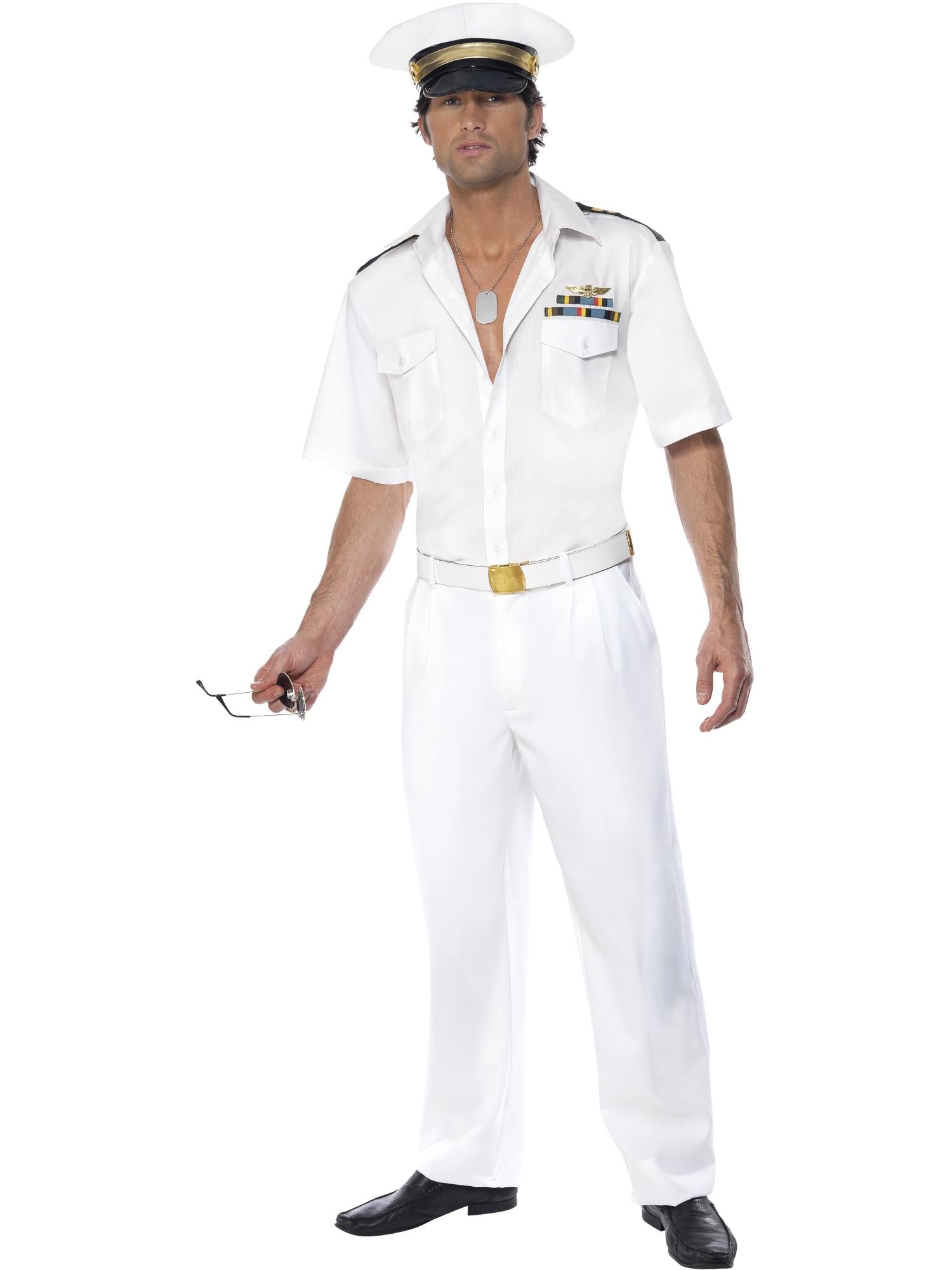 Top Gun Captain Costume, White