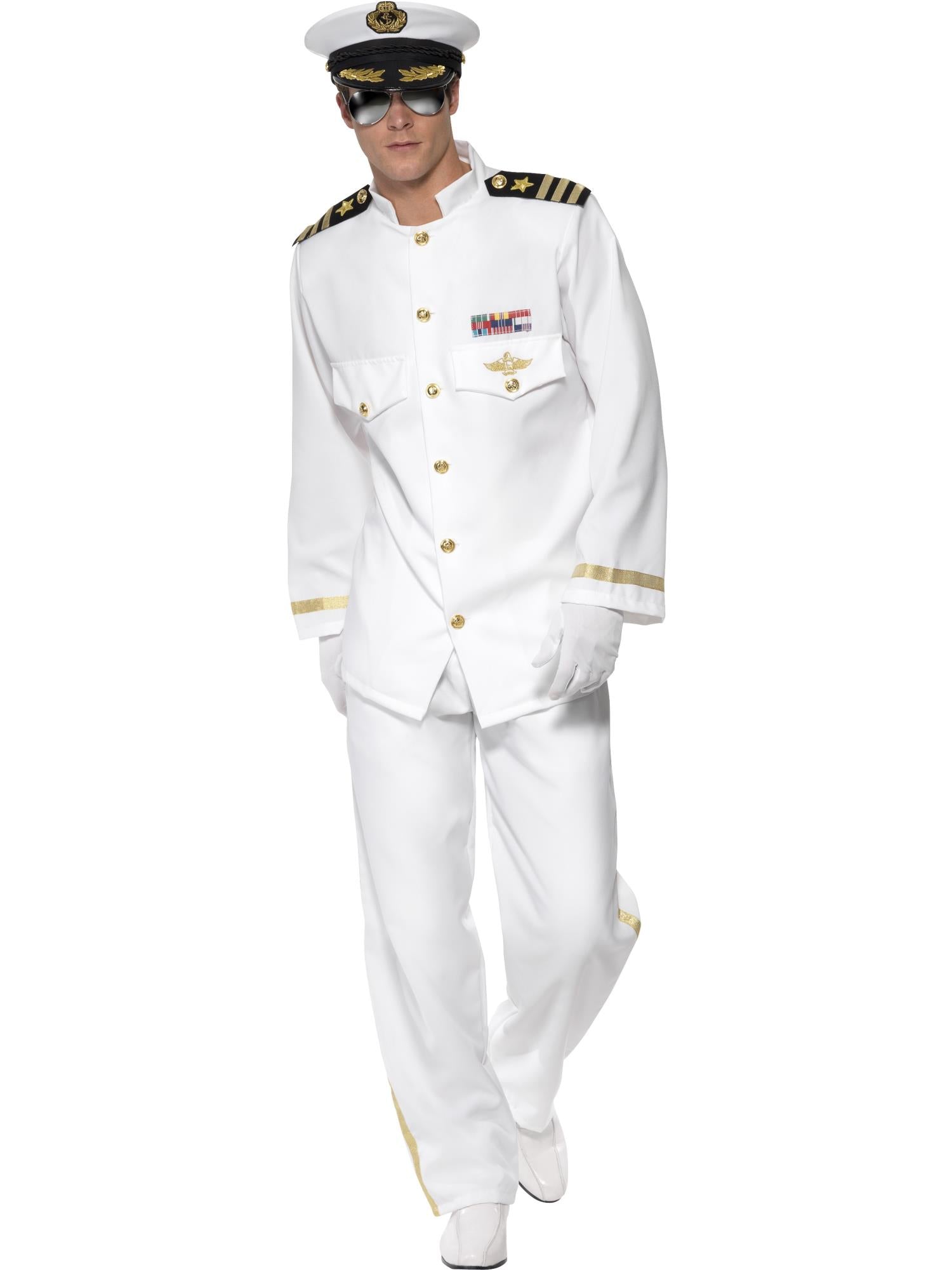 Deluxe Captain Costume, White