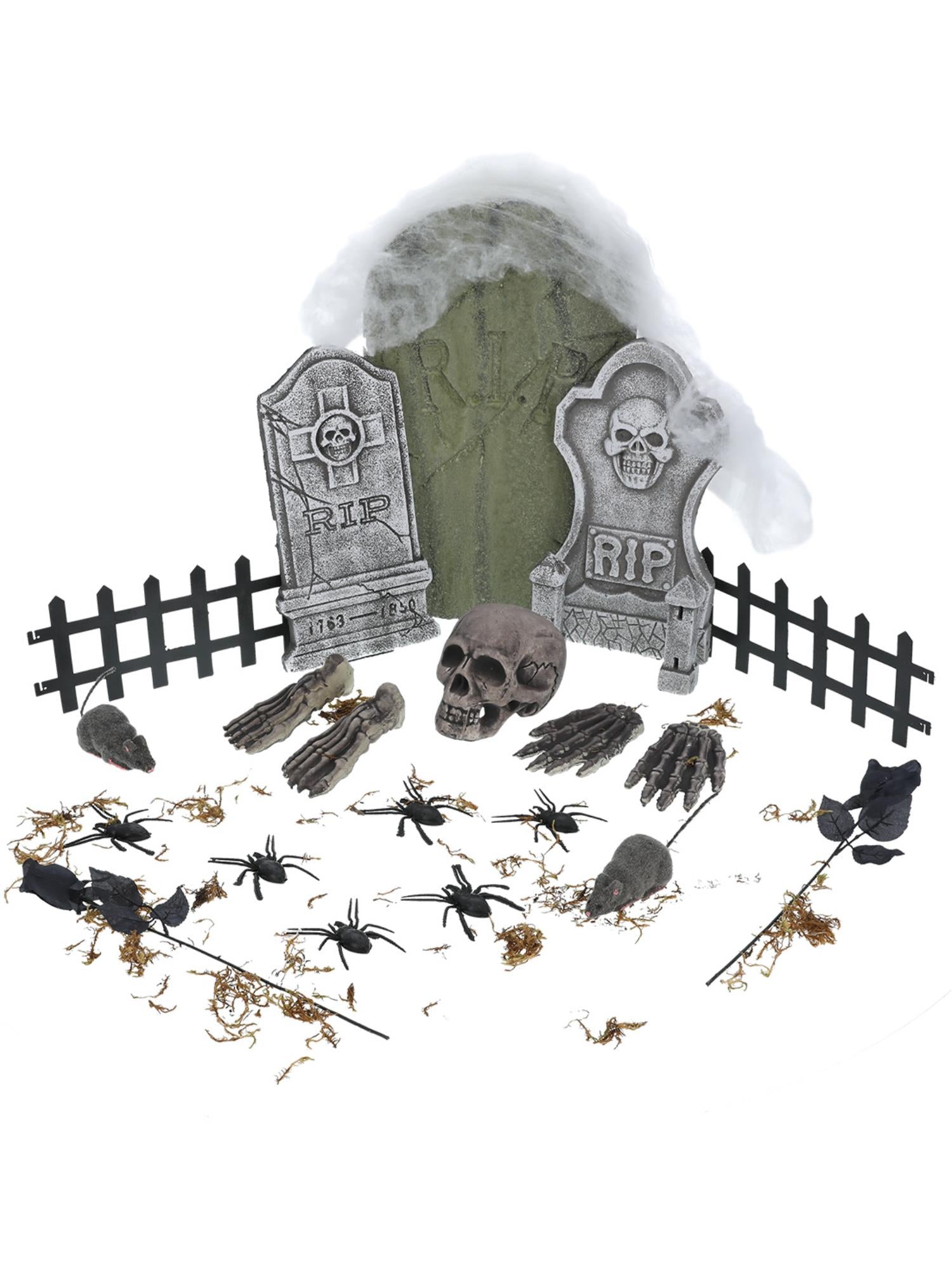 24 Piece Graveyard Collection, Grey