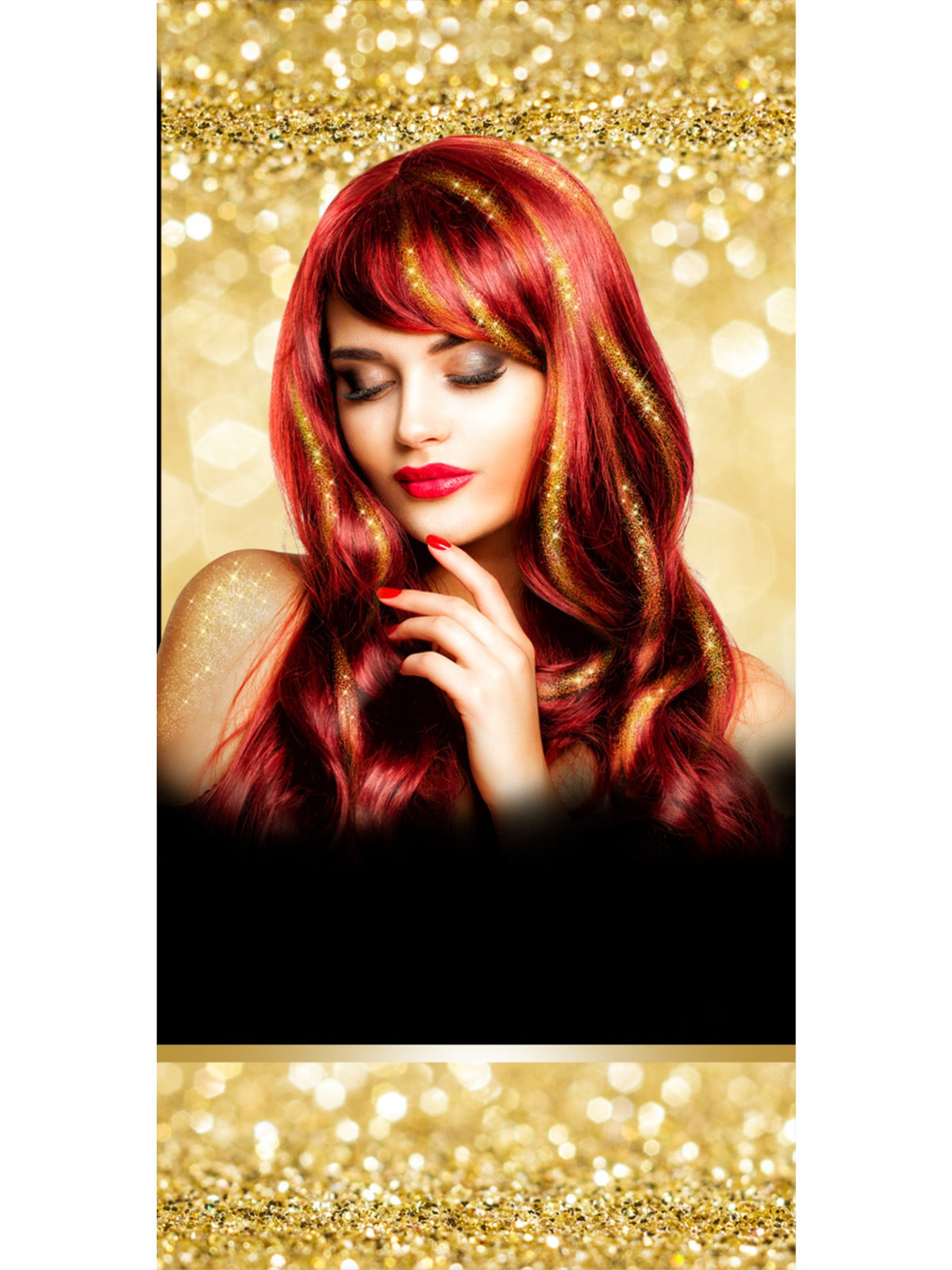 Smiffys Make-Up FX, Hair & Body Spray, Gold