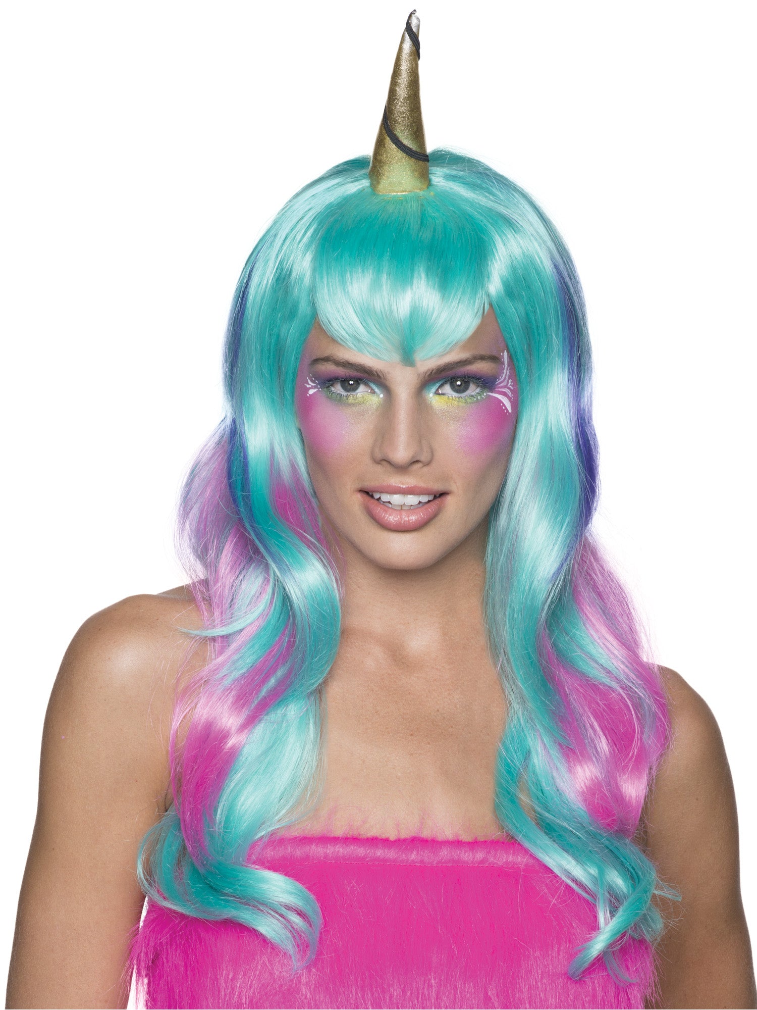Pink & Blue Unicorn Fairy Wig