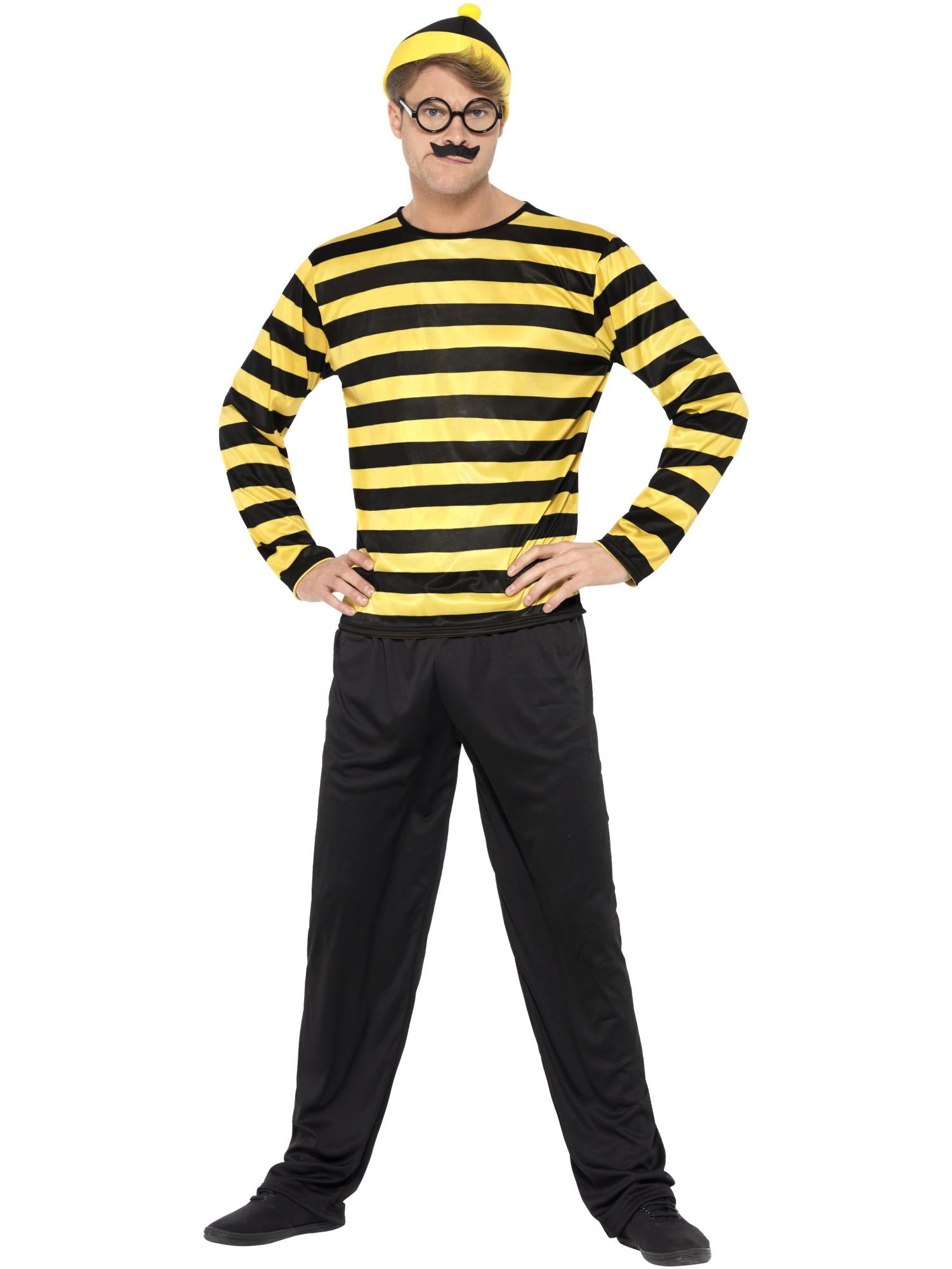 Where's Wally? Odlaw Costume, Black & Yellow