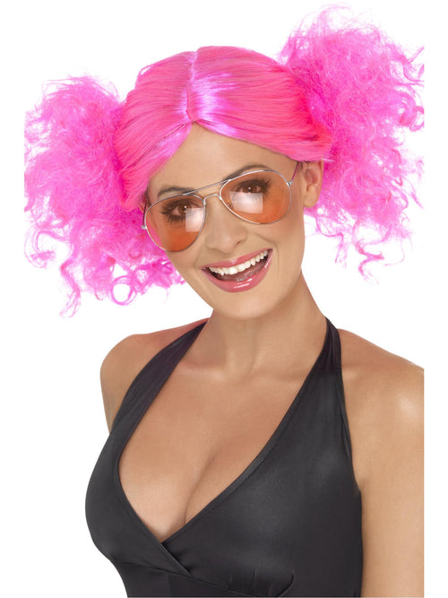 80s Bunches Wig, Pink