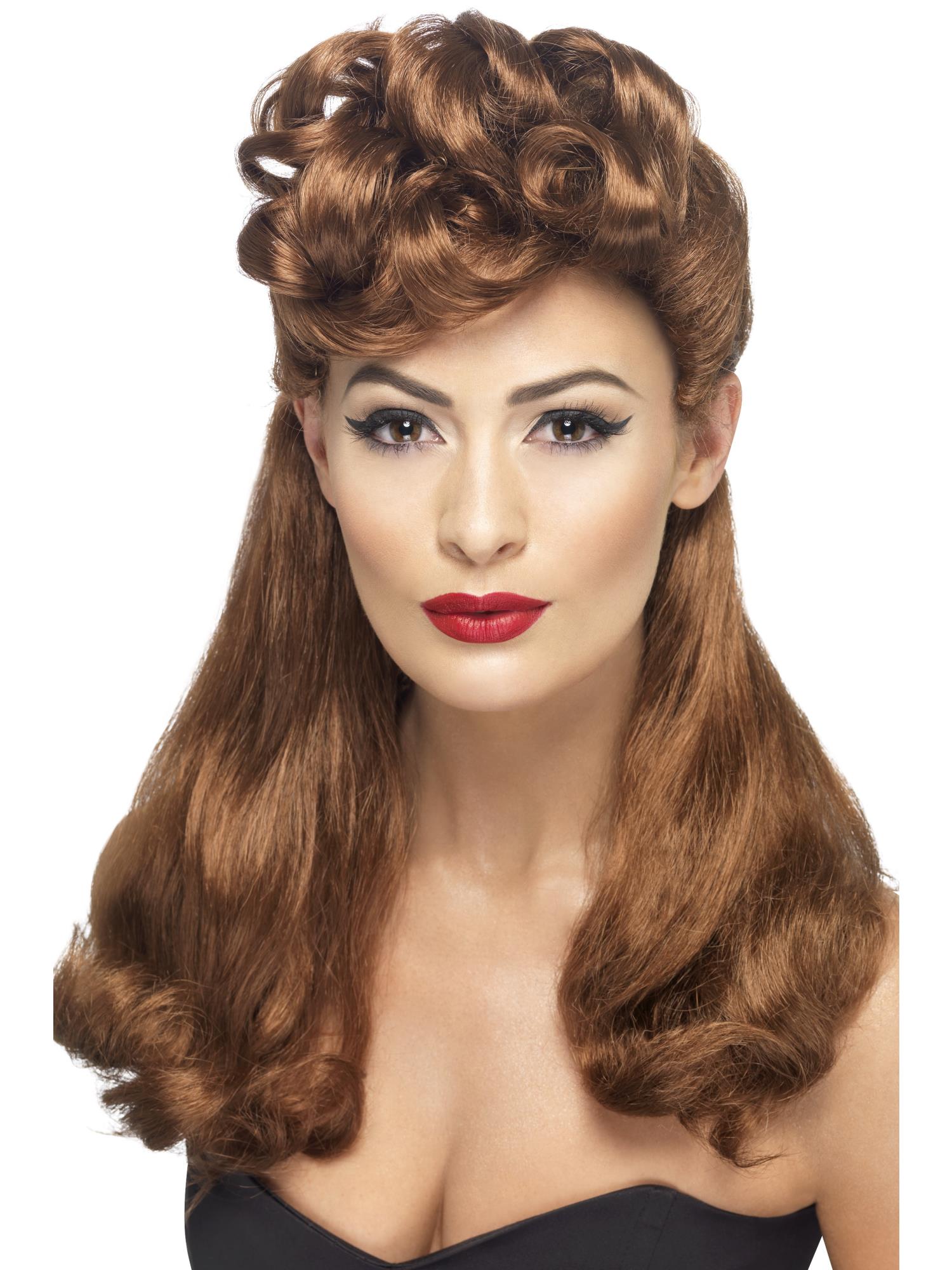 40s Vintage Wig, Auburn