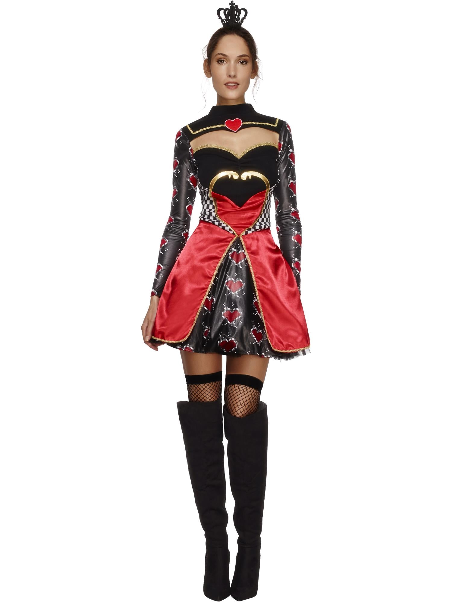 Fever Queen Of Hearts Costume, Black