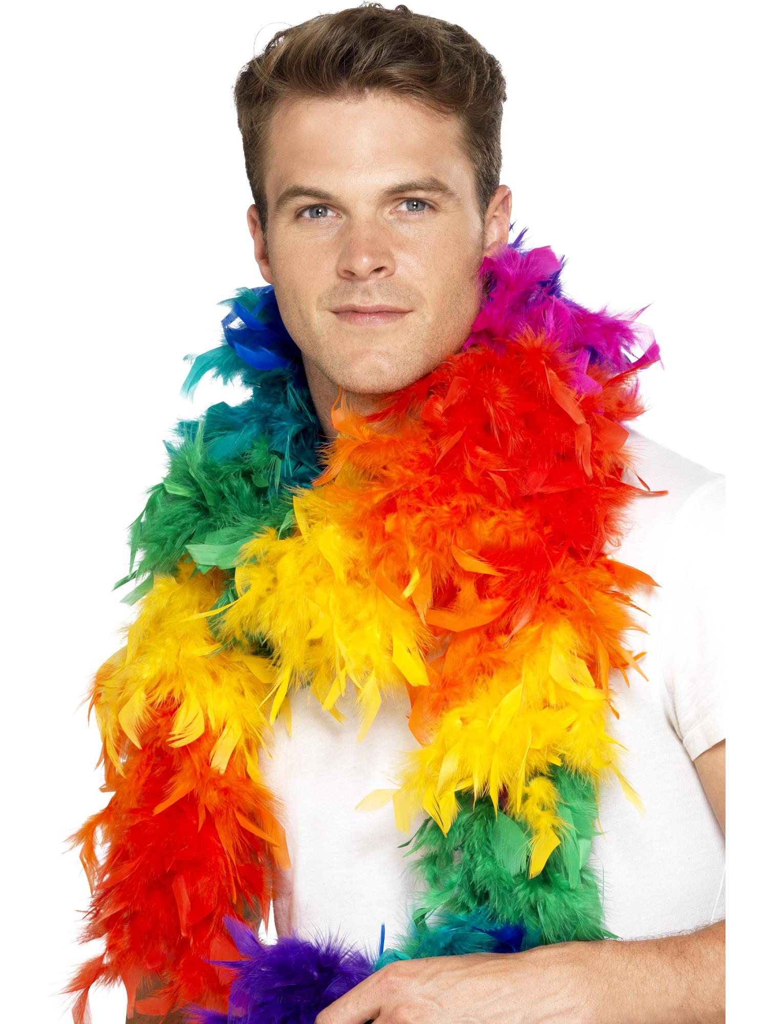 Feather Boa, 80g, Rainbow