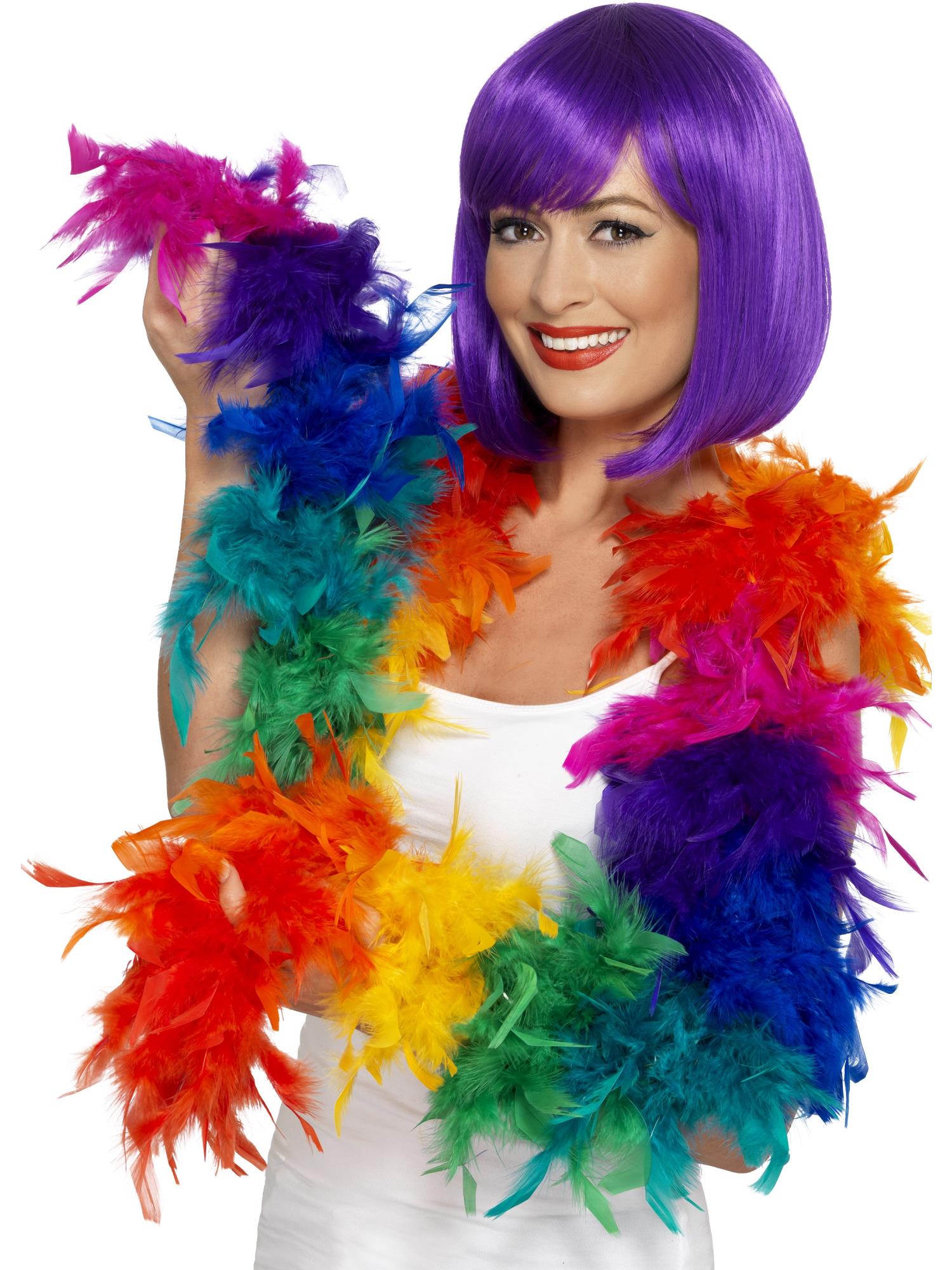 Feather Boa, 80g, Rainbow