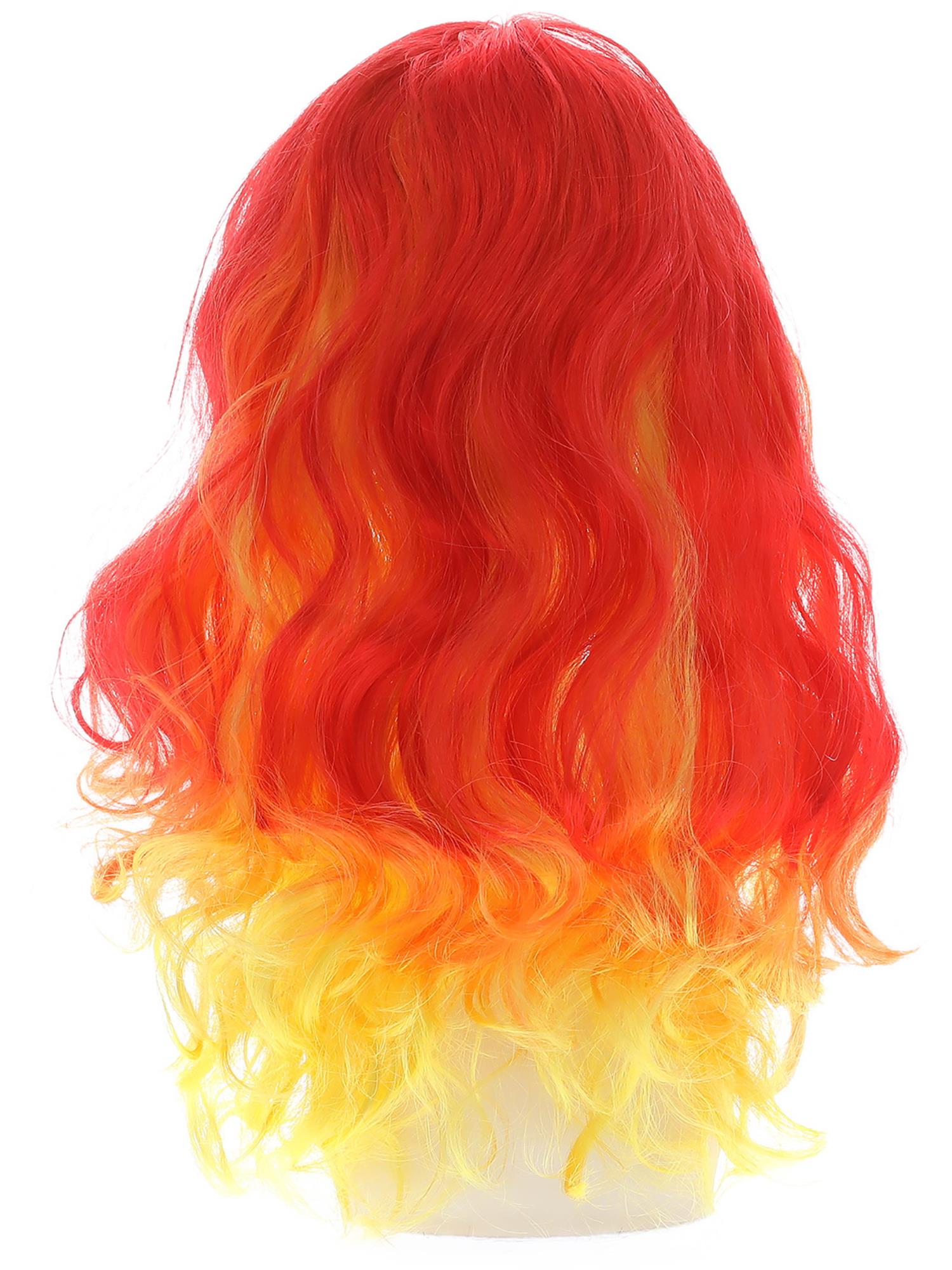 Ombre Devil Flame Wig, Red & Orange