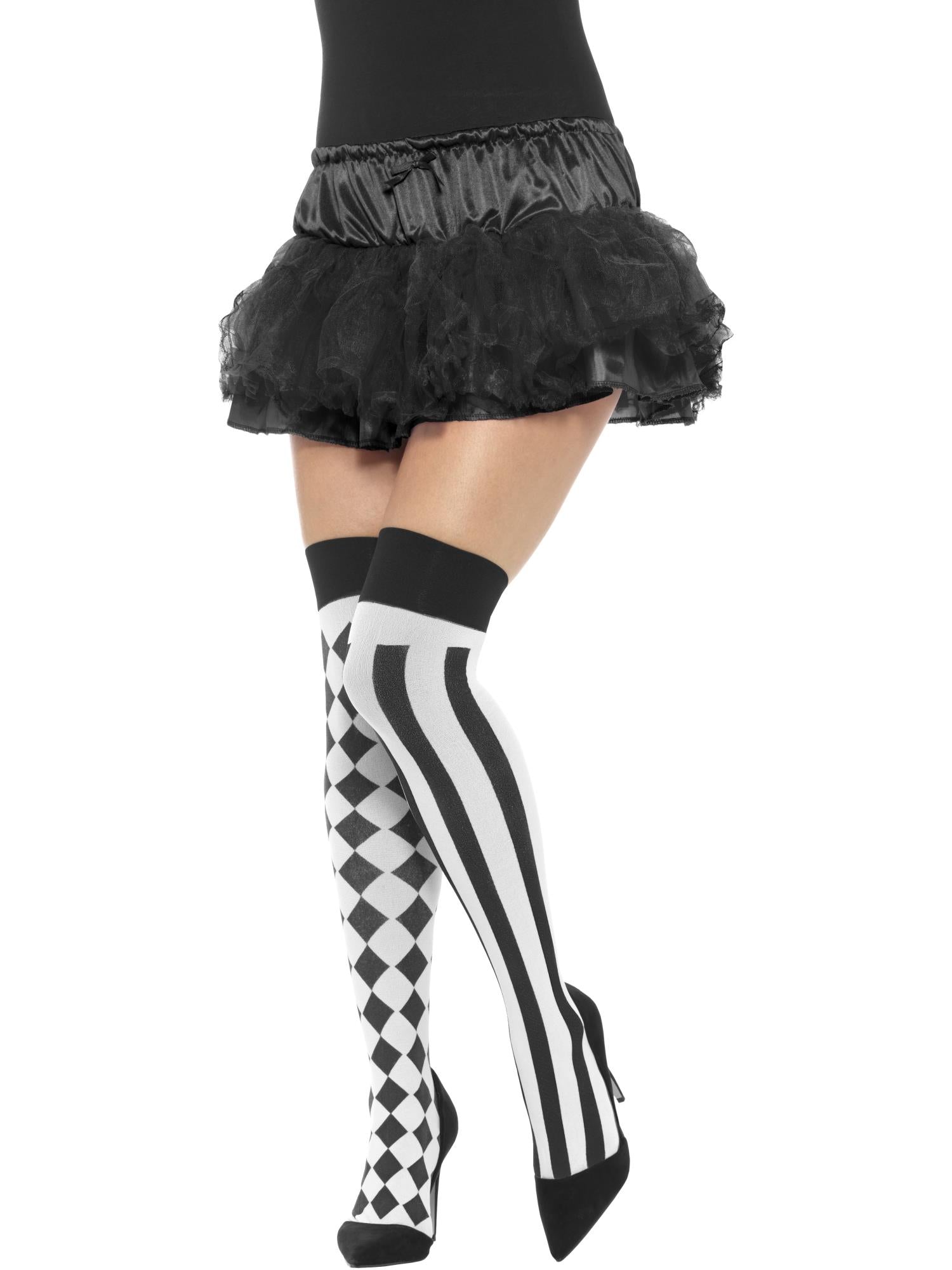 Harlequin Hold Ups, White & Black