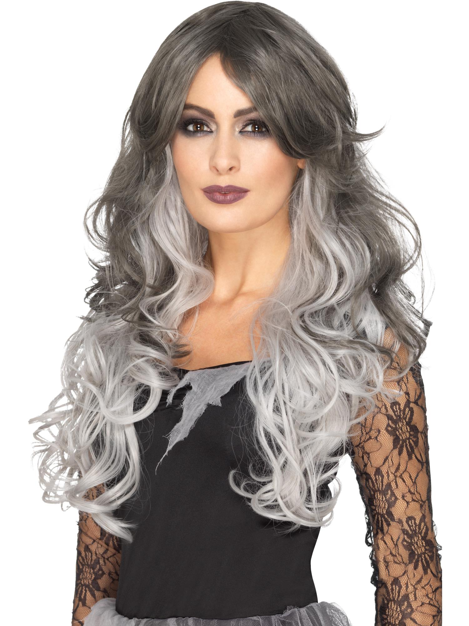 Deluxe Gothic Bride Wig, Grey
