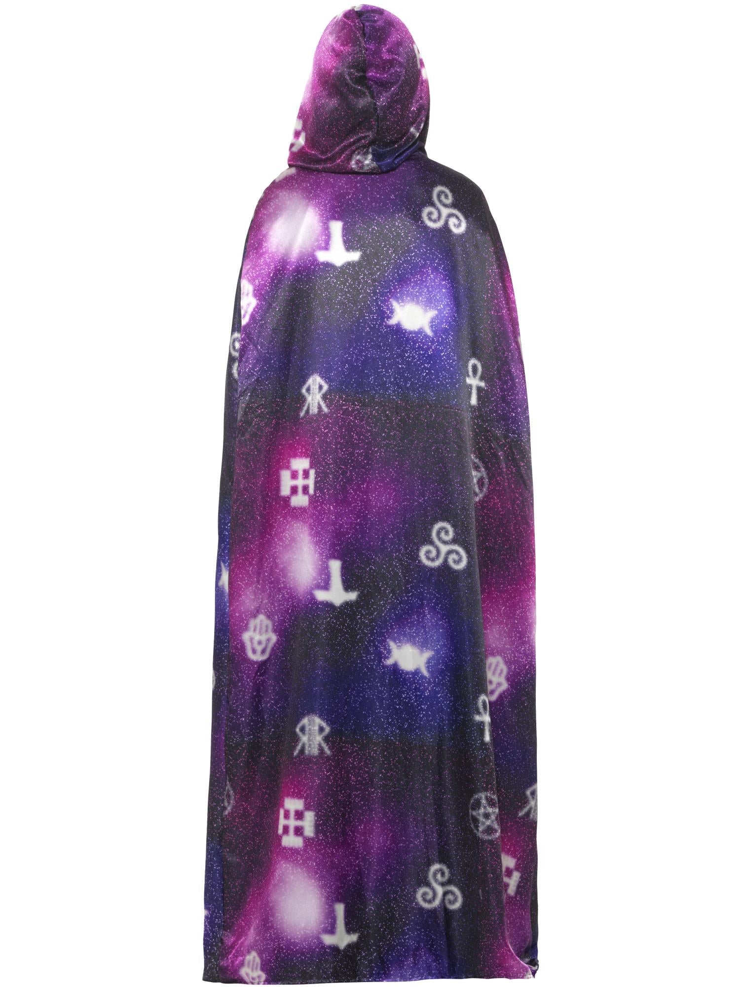 Deluxe Reversible Galaxy Ouija Cape, Black & Purpl