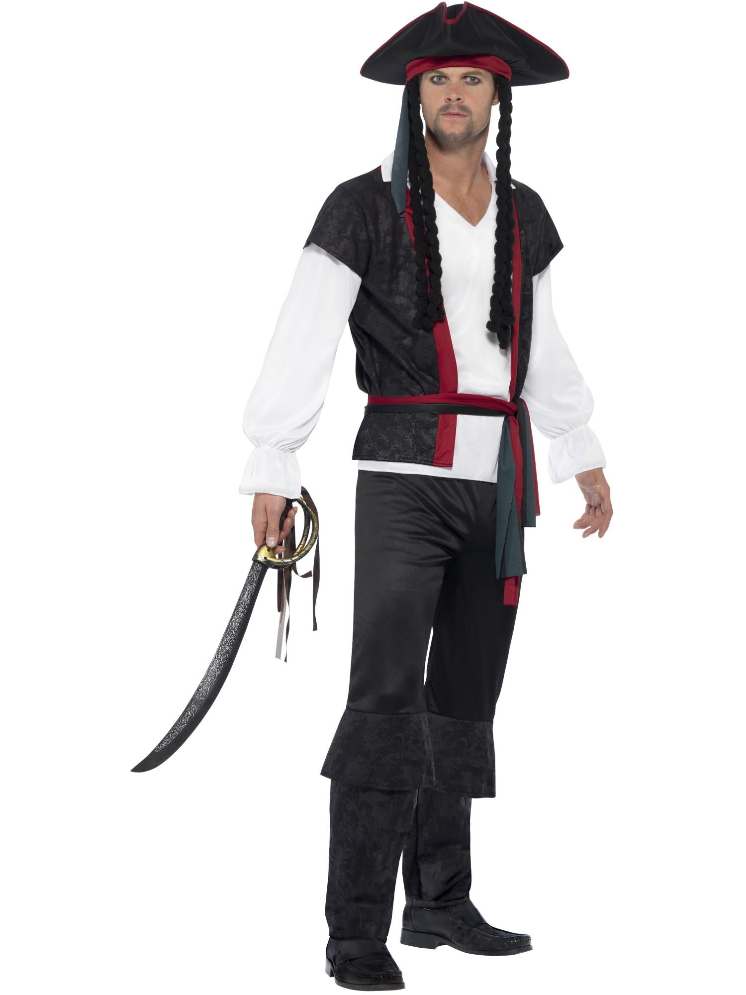 Aye Aye Pirate Captain Costume, Black